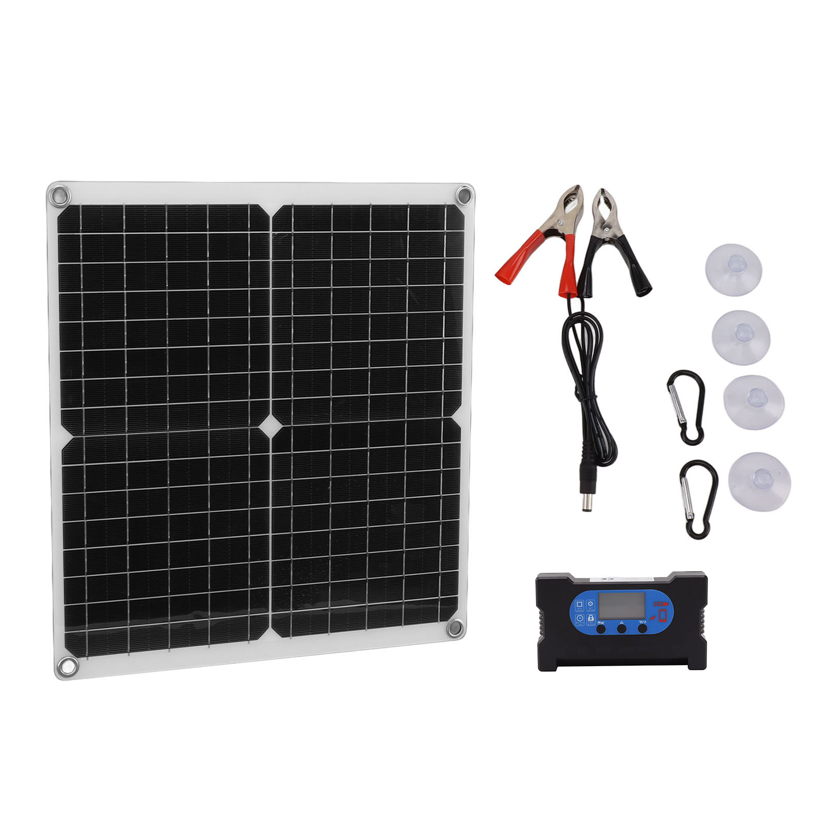 25w 10a Monokristallines Silizium-solarpanel-laderegler-set Mit Schnelllade- Und Batterielosem Ladefunktion Für Lampen Und Elektrowerkzeuge