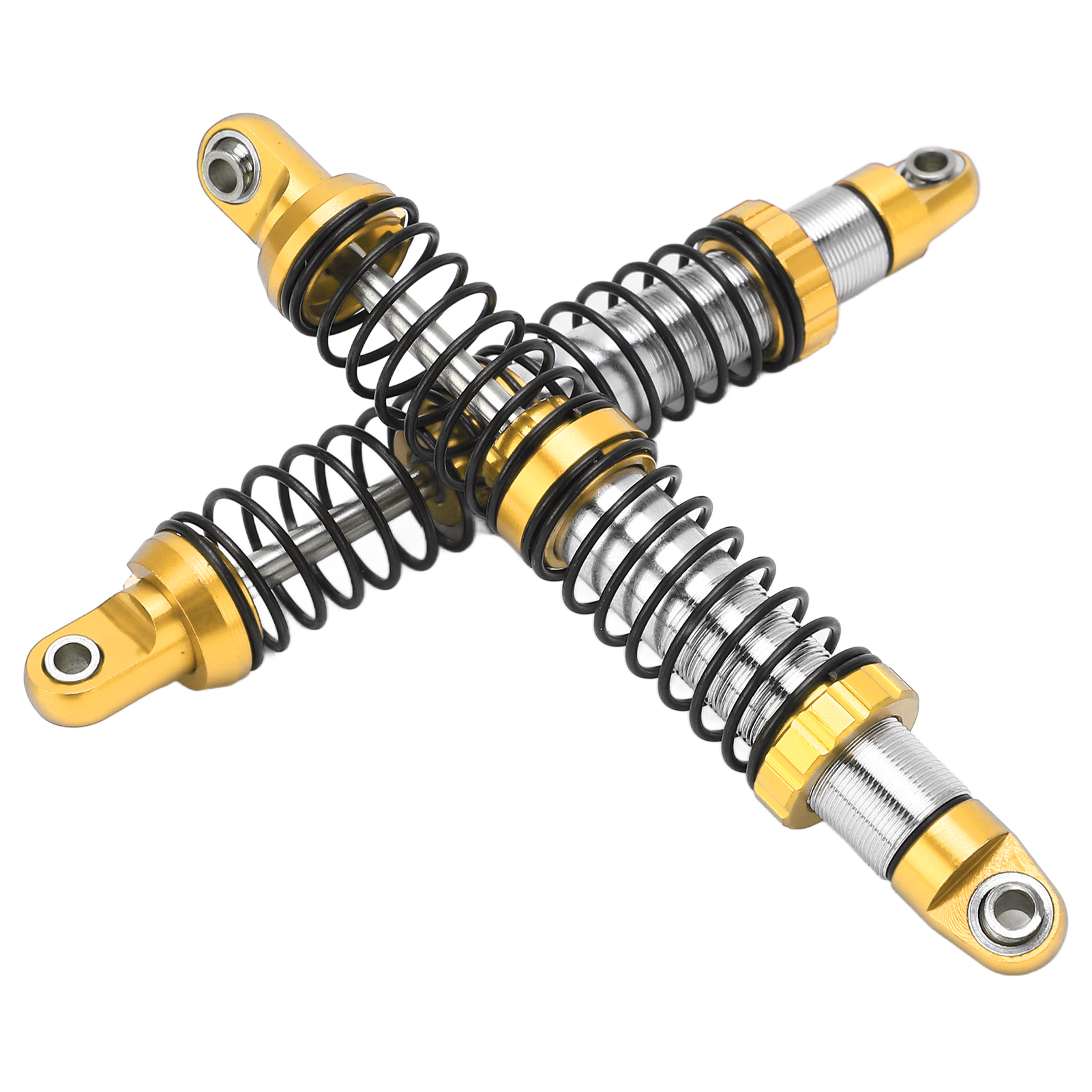 Paar 102-mm-metallstoßdämpfer (vorne Und Hinten) Für Rc-car Axial Scx10, Maßstab 1:10, Gold