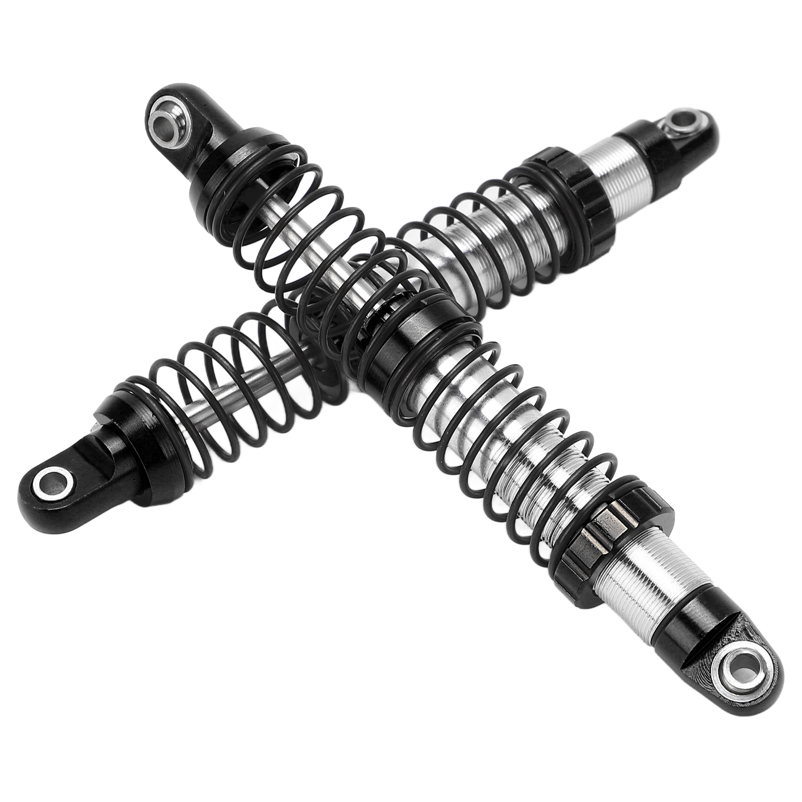 Paar 102-mm-stoßdämpfer Aus Metall Für Vorder- Und Hinterachse Für Axial Scx10 1/10 Rc-car – Schwarze Teile