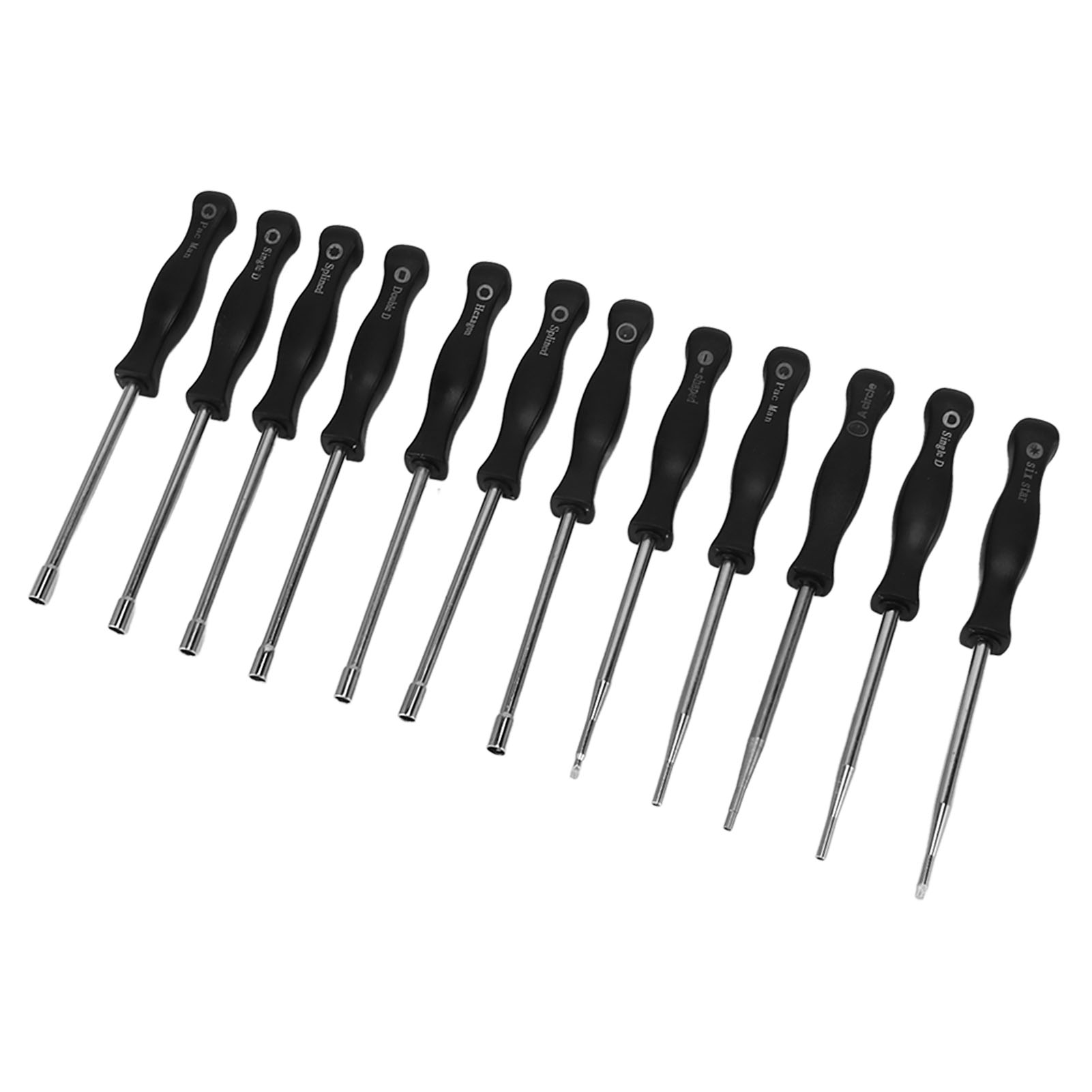 Vergaser-einstellset Mit 12 Schraubendrehern, 1 Stahlbürste, Ergonomischem Griff Und Werkzeugset Zur Vergaserreparatur Für 2-takt-freischneidermotoren