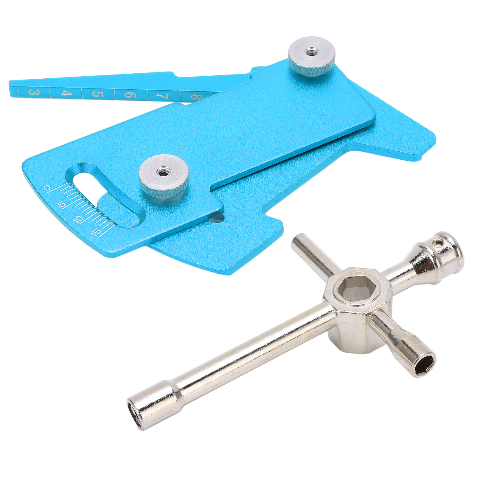 Wartungs-kreuzschlüssel, Breite Hülse, Multifunktions-sechskantschlüssel, 4x4 Rc-car-positionierungslineal-set, Blau