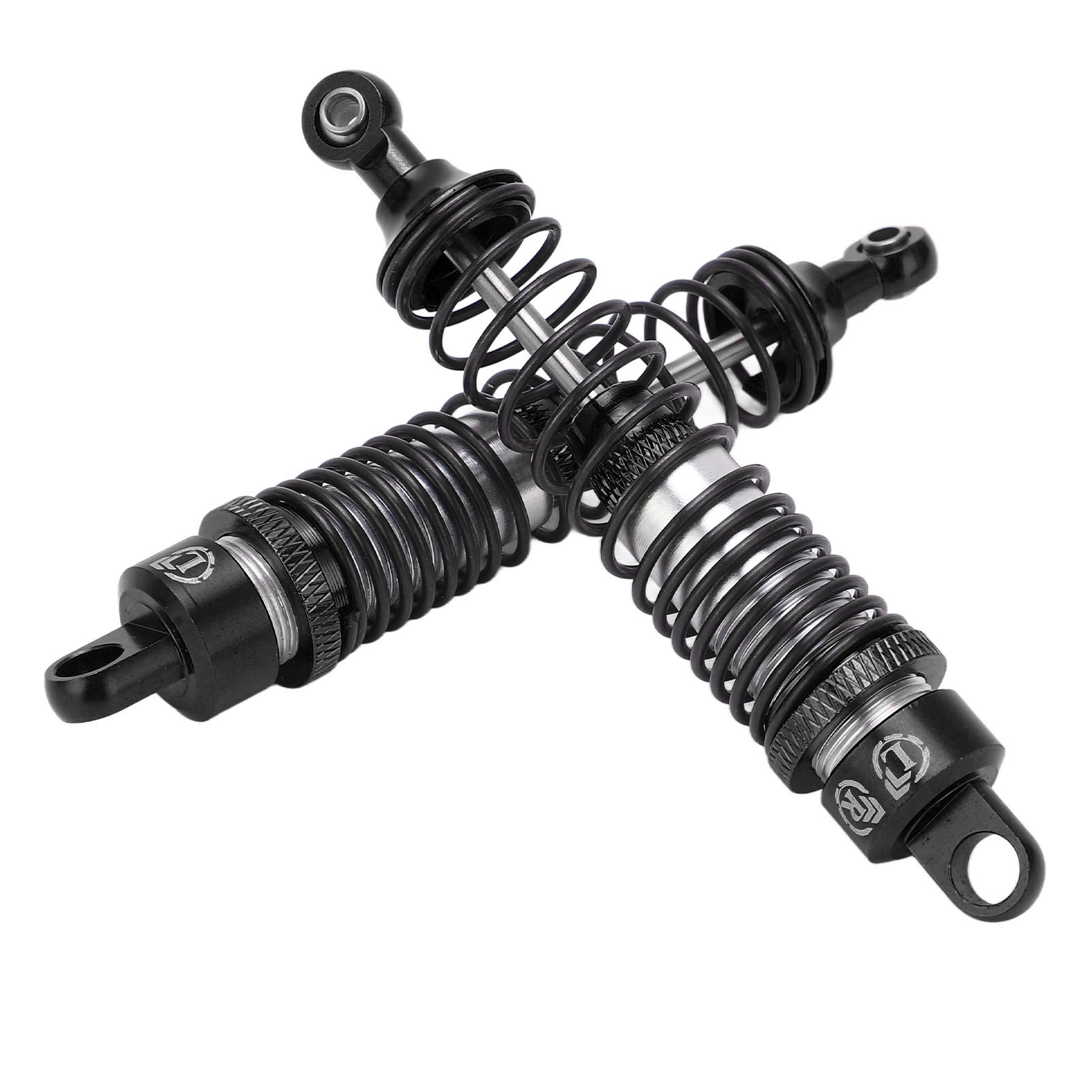 Metallstoßdämpfer Mit Federn Für Vorder- Und Hinterachse Für Axial Scx10 1/10 Rc-car – Schwarz