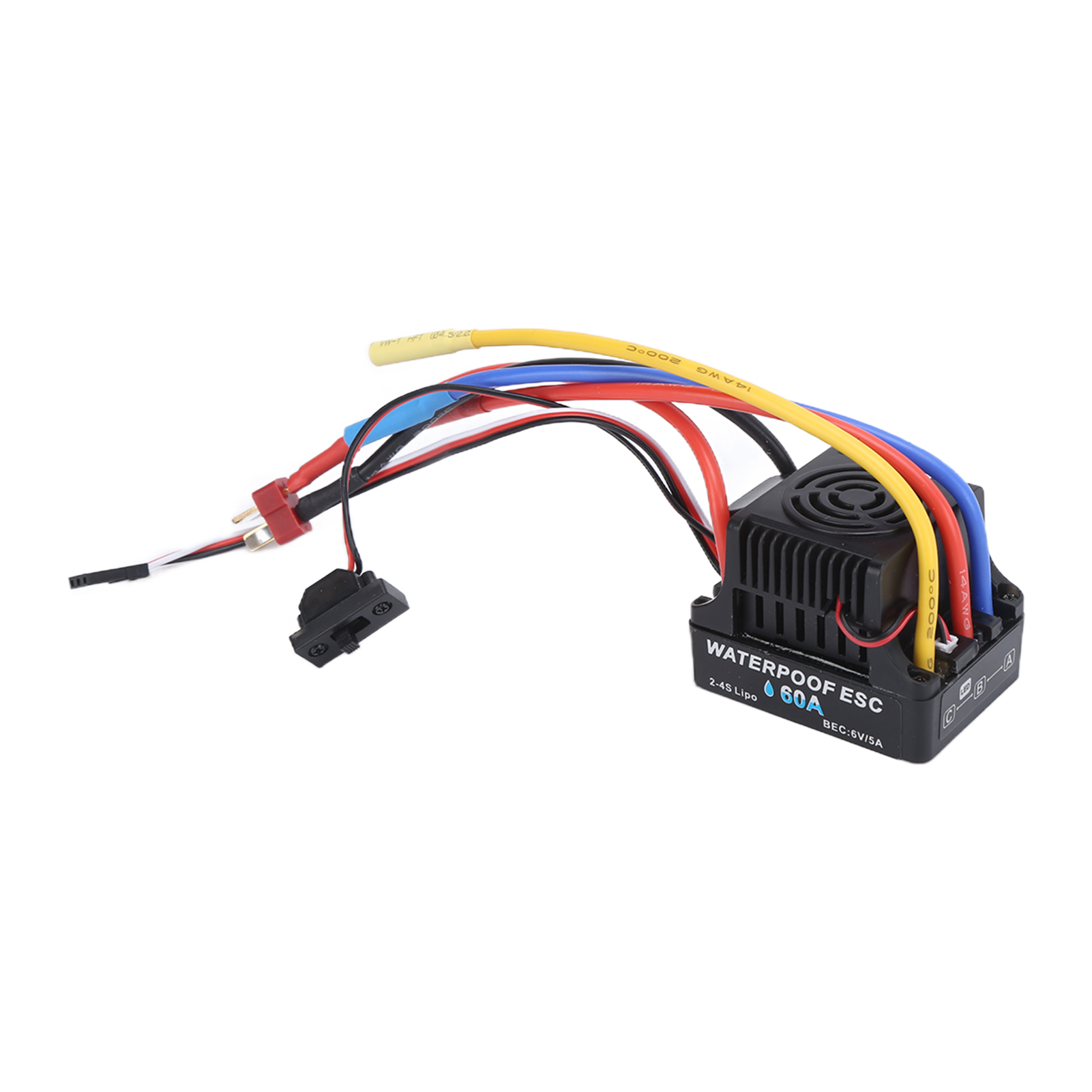 Wasserdichter Elektronischer Drehzahlregler (60a) Mit Bürstenlosem Motor Für Ferngesteuerte Autos Im Maßstab 1:10