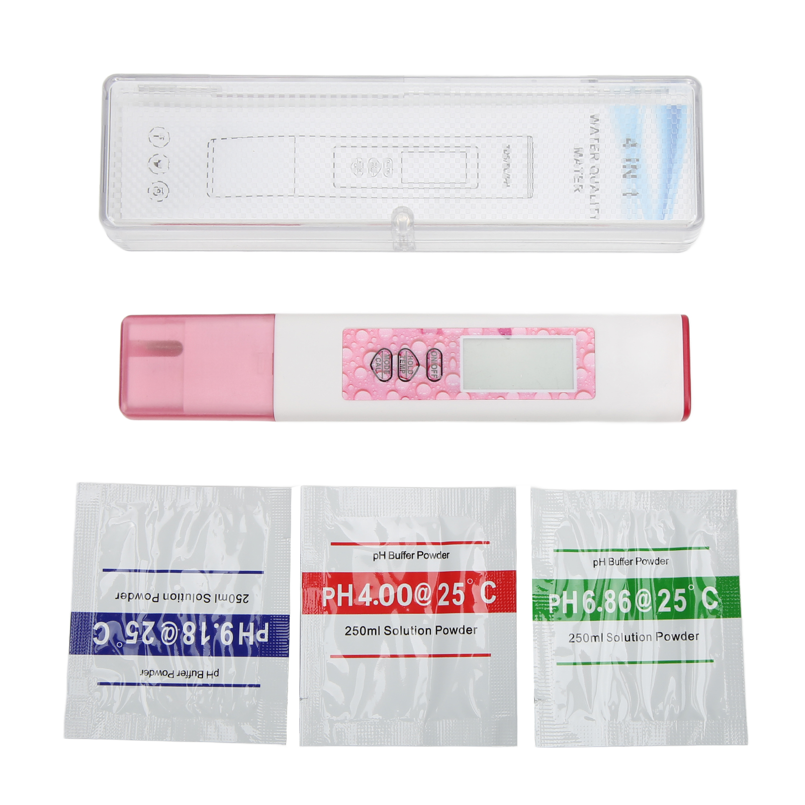 4-in-1 Wassertester-set: Ph-meter, Tds-meter, Hintergrundbeleuchtetes Display, Klare Digitale Anzeige Für Aquarium Und Schwimmbad (pink)