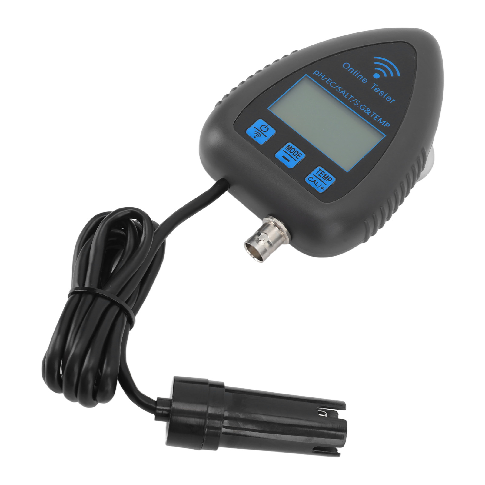 5-in-1 Wlan-wasserqualitätsanalysator (ph-wert, Elektrische Leitfähigkeit, Salzgehalt, Spezifisches Gewicht, Temperatur) Mit Temperaturfühler, Tuya-kompatibel, 230-v-eu-stecker