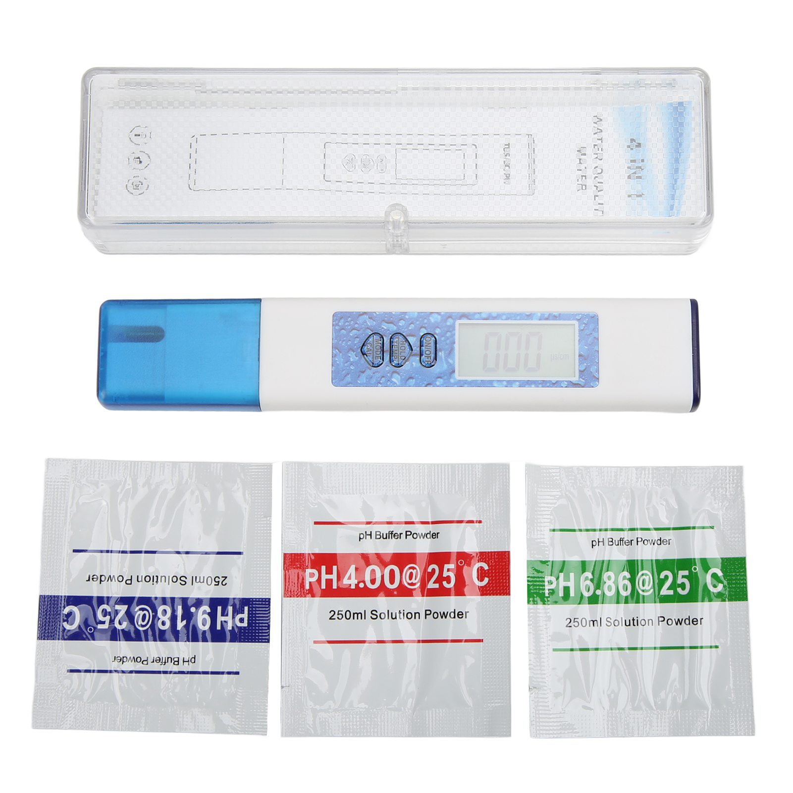 4-in-1 Wassertester Ph- Und Tds-messgerät Mit Klarem, Hintergrundbeleuchtetem Digitaldisplay Für Aquarium Und Schwimmbad (blau)