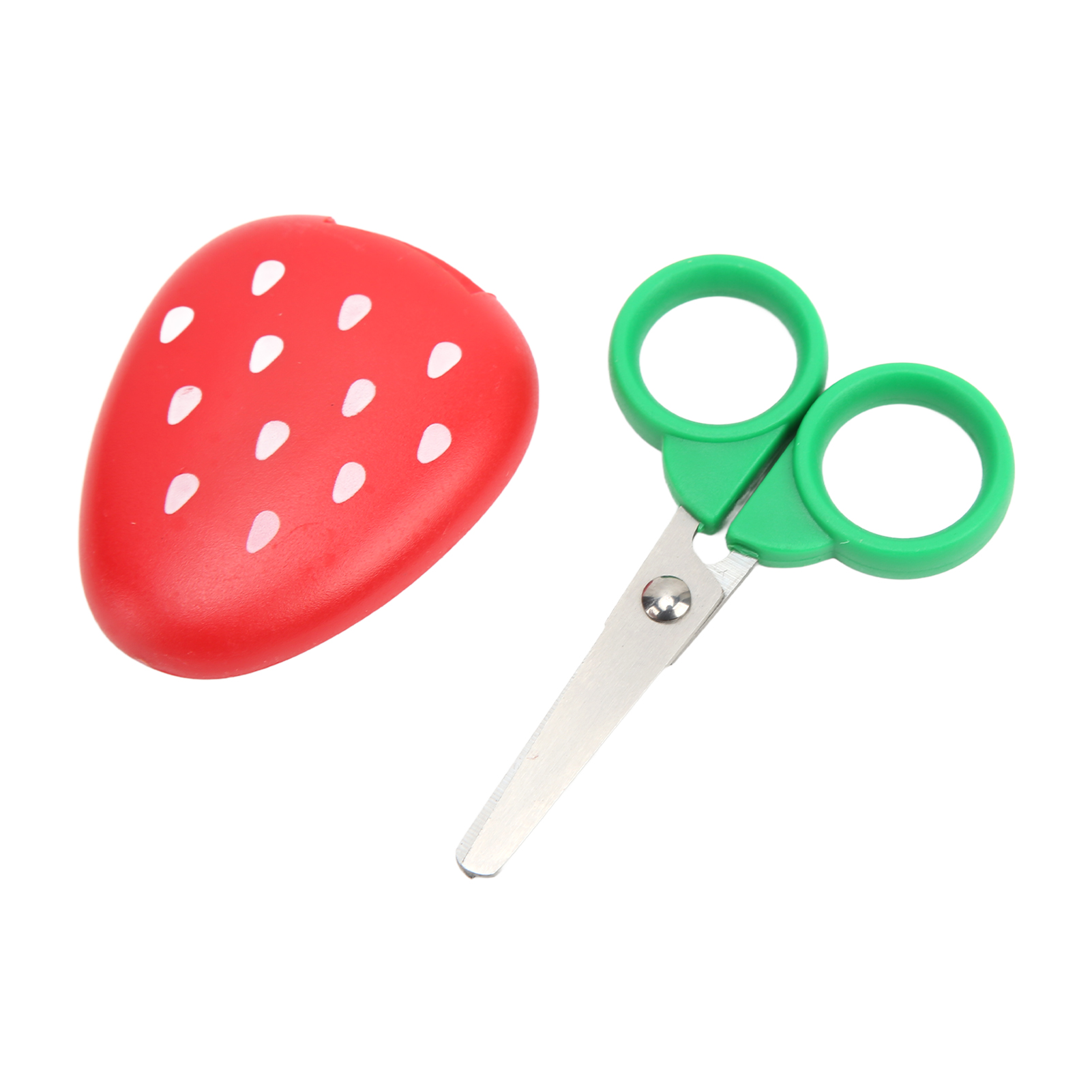 Niedliche Papierschere Mit Erdbeermuster, Sicher Und Tragbar, Mit Magnet, Für Schüler Und Kinder, Als Dekoration Für Zuhause.