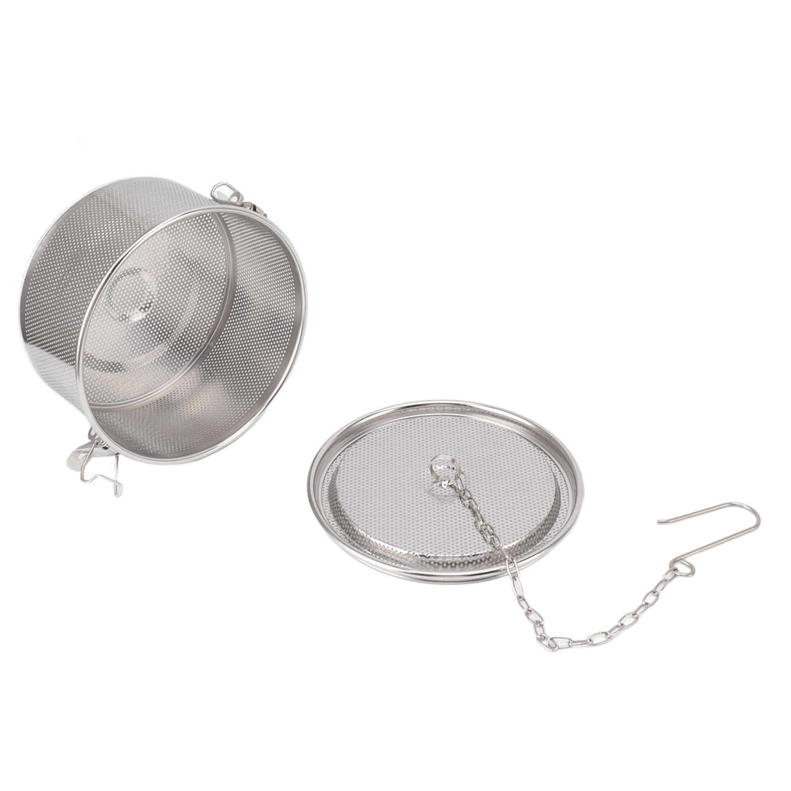 Gewürzsieb Mit Aufhängekette, Tee-ei Aus Edelstahl, Suppensieb, Gewürzsiebkorb, 18 Cm Durchmesser