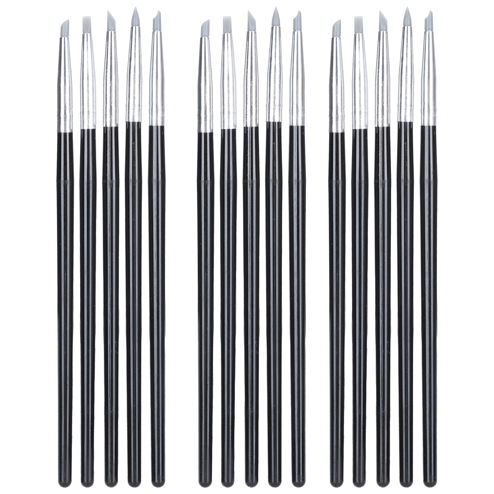 Set Mit 3 Modellierpinseln Für Ton Und Farbe, Silikonspitzen, Verschiedene Größen
