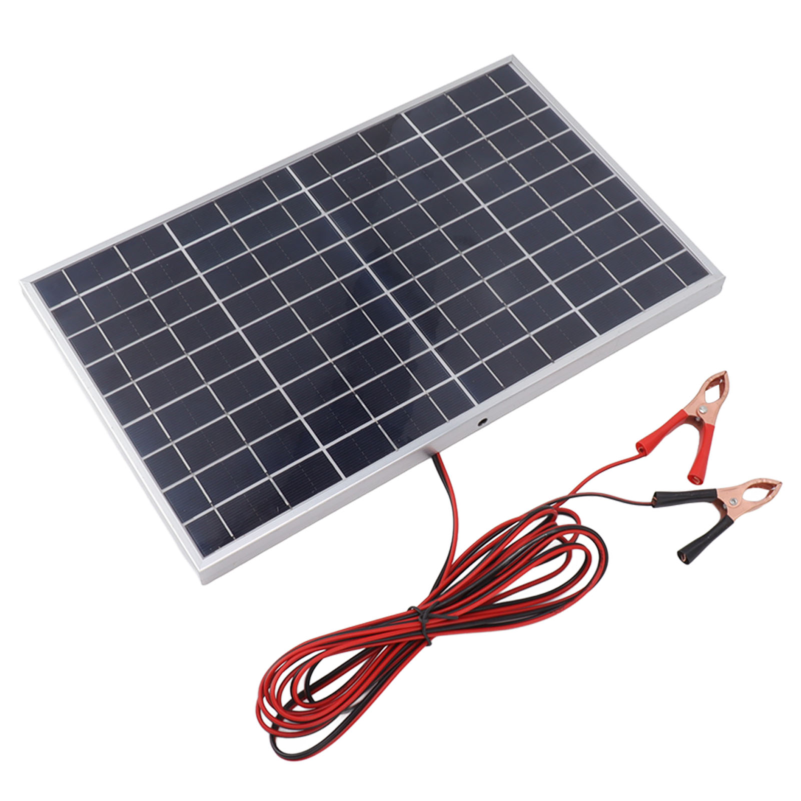 15w 18v Hocheffizientes Polykristallines Solarpanel-set Mit Klemme Zum Laden Von Autos, Wohnmobilen Und Booten