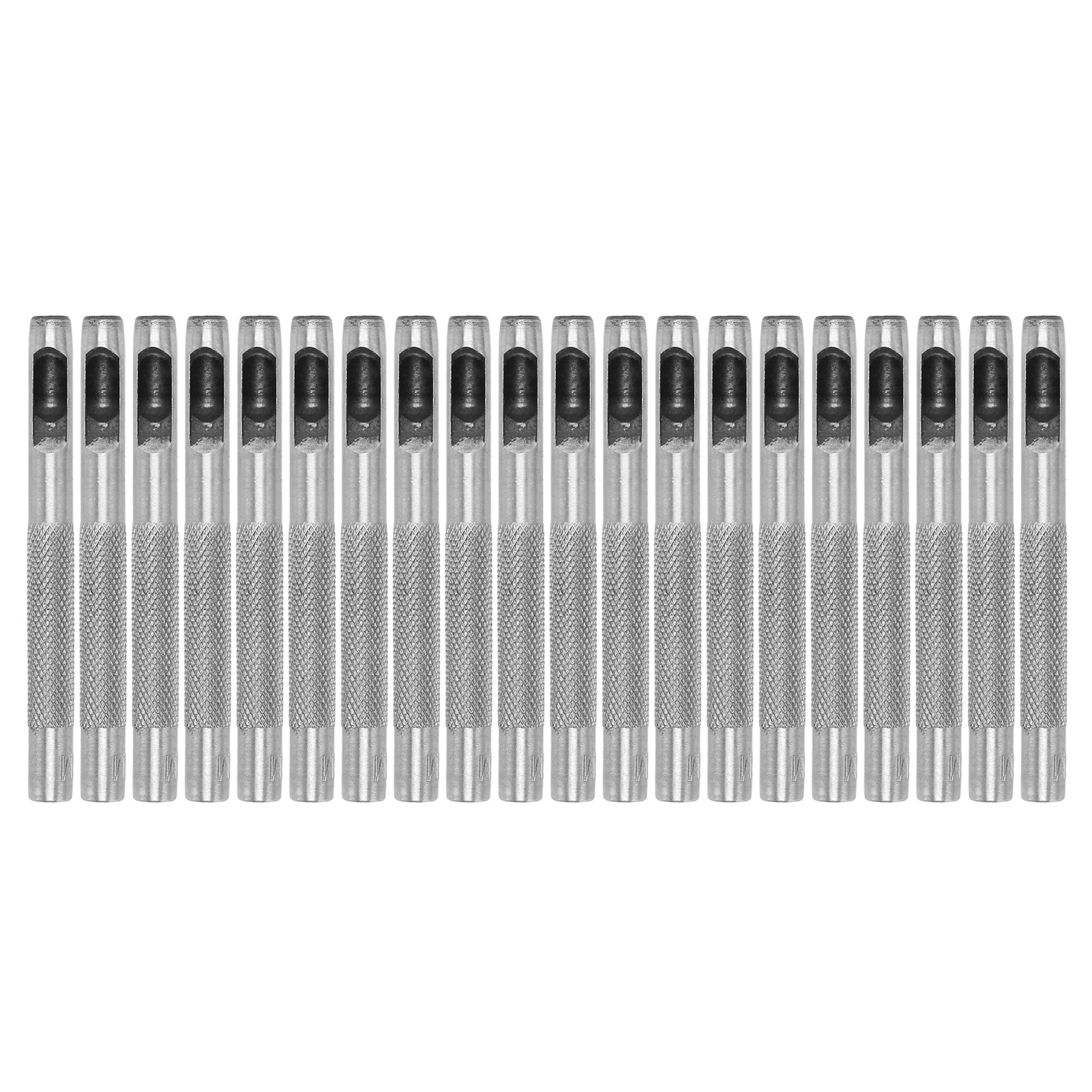Set Mit 20 Hohlen Stempeln Aus Kohlenstoffstahl, Robustes Diy-lederschneidwerkzeug, Rundes Werkzeug Für Gürtel, Stoffe Und Uhren, 6 Mm / 0,24 Zoll