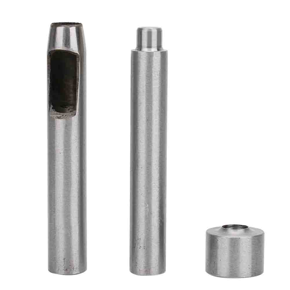 Set Mit 3 Runden Edelstahlstanzen (11,5 Mm) Zum Anbringen Von Ösen Und Knöpfen An Kleidung