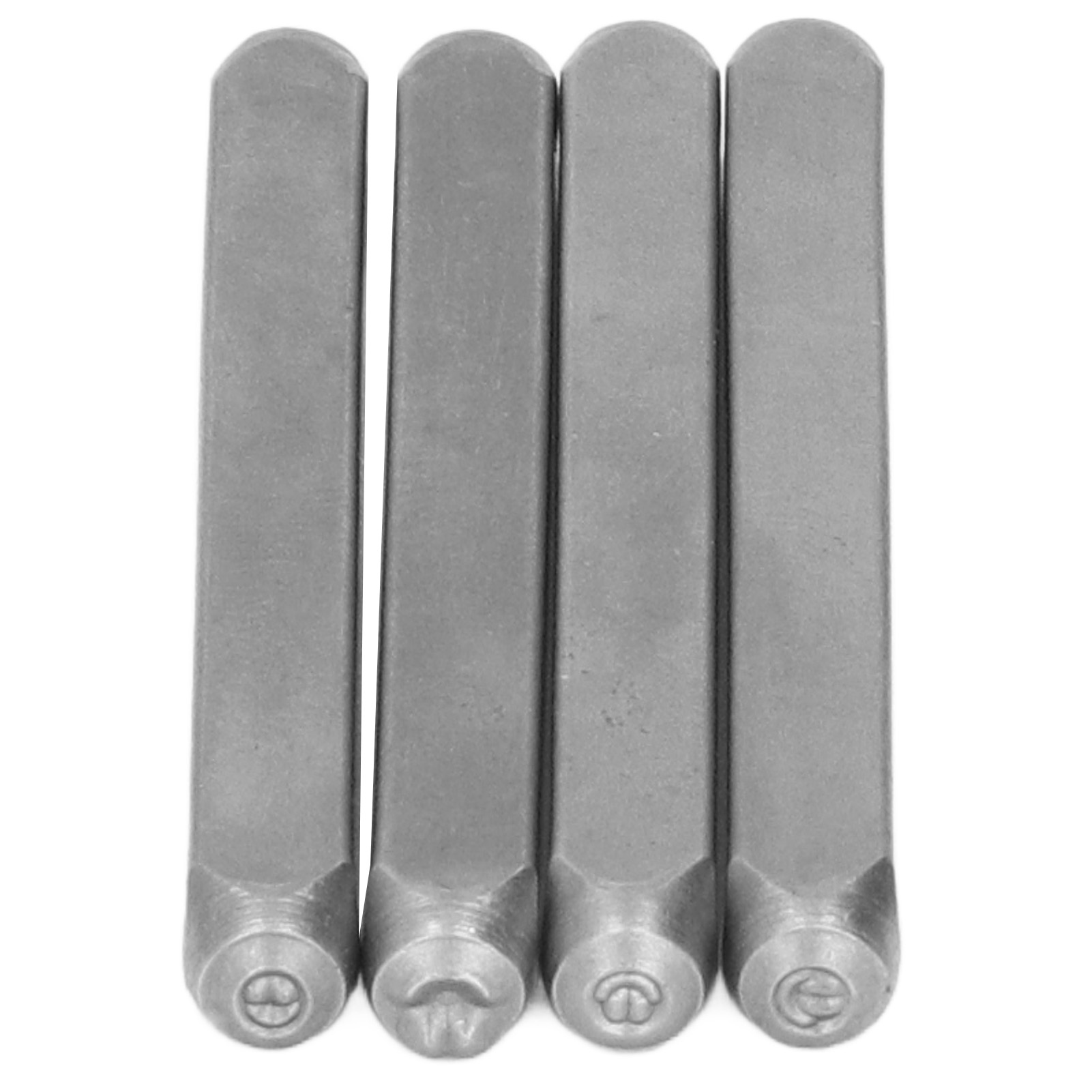Set Mit 4 Hochwertigen, Hochharten, Verschleißfesten Und Langlebigen Metallstanzen Für Leder, Schmuck Und Kunststoff