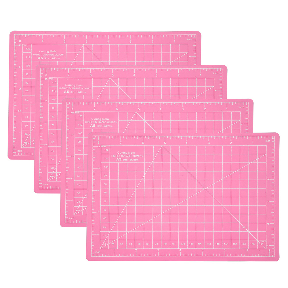A5-schneidematte, Rosa, 4 Stück, Pvc-platte Zum Schneiden, Gravieren, Schnitzen, Für Papierbasteln, Diy-werkzeug Mit Skala
