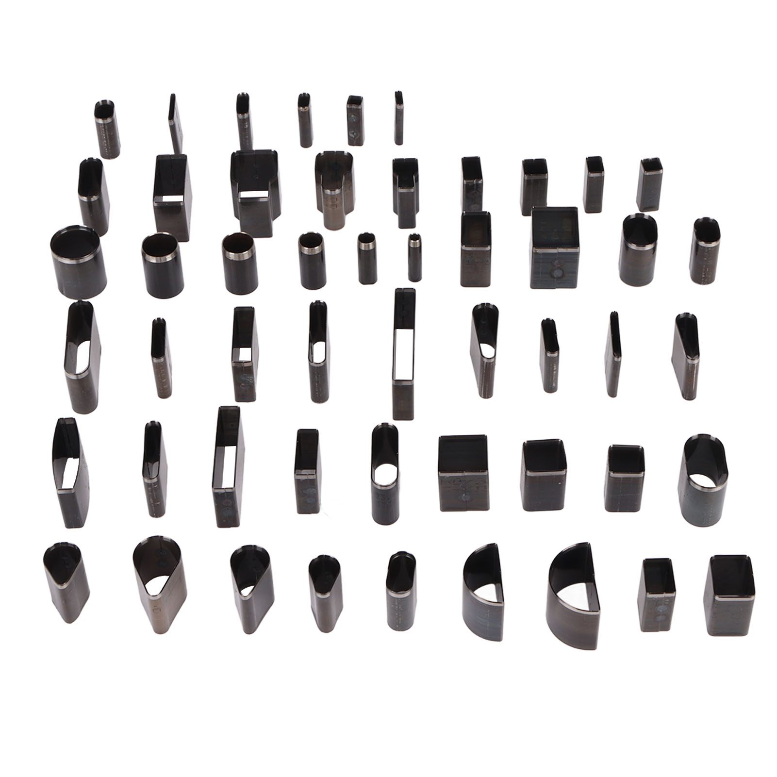 Set Mit 52 Hohlen Ausstechformen Aus Hochkohlenstoffhaltigem Stahl In Verschiedenen Größen, In Einer Schachtel, Für Lederarbeiten Und Diy-bastelprojekte.