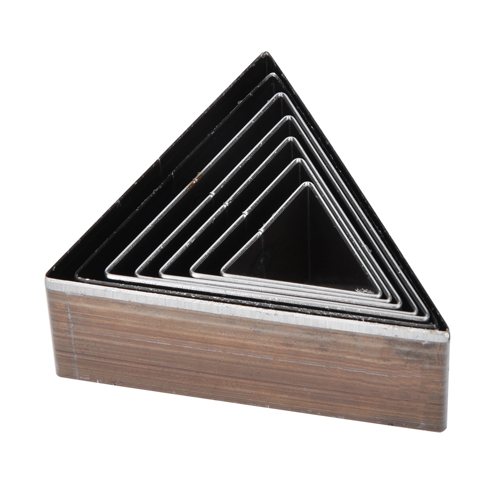 Set Mit 7 Dreieckigen Ausstechformen Aus Leder, 20-50 Mm, Schablone Für Diy-bastelarbeiten