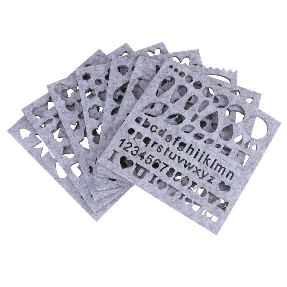 Set Mit 7 Filzschablonen Für Nadelmodellierung, Diy-schneideschablonen, Kreatives Hobbywerkzeug Für Anfänger