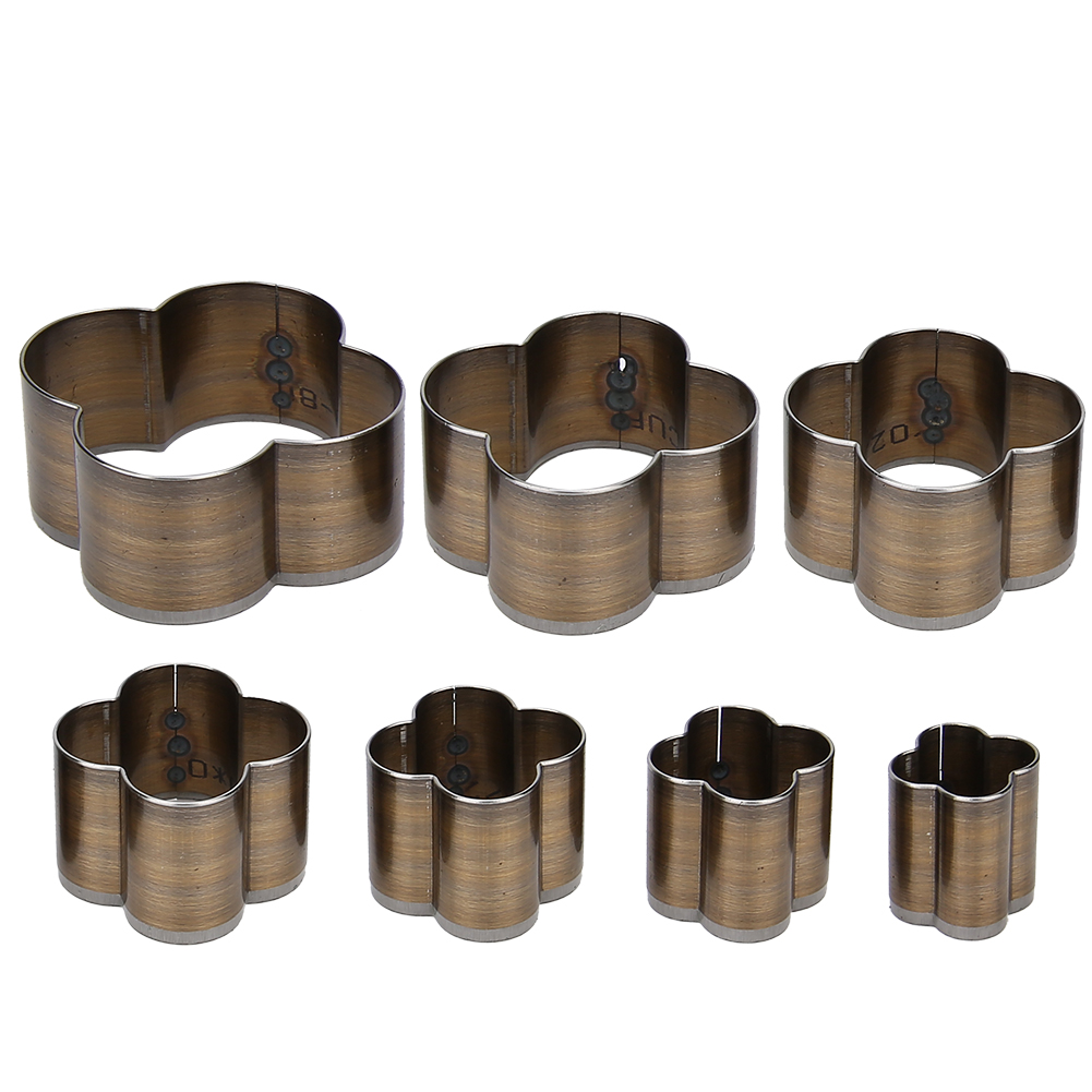 Set Mit 7 Ausstechformen Aus Leder, Hochwertiger Kohlenstoffstahl, Diy-schneidevorlage Zum Handstempeln
