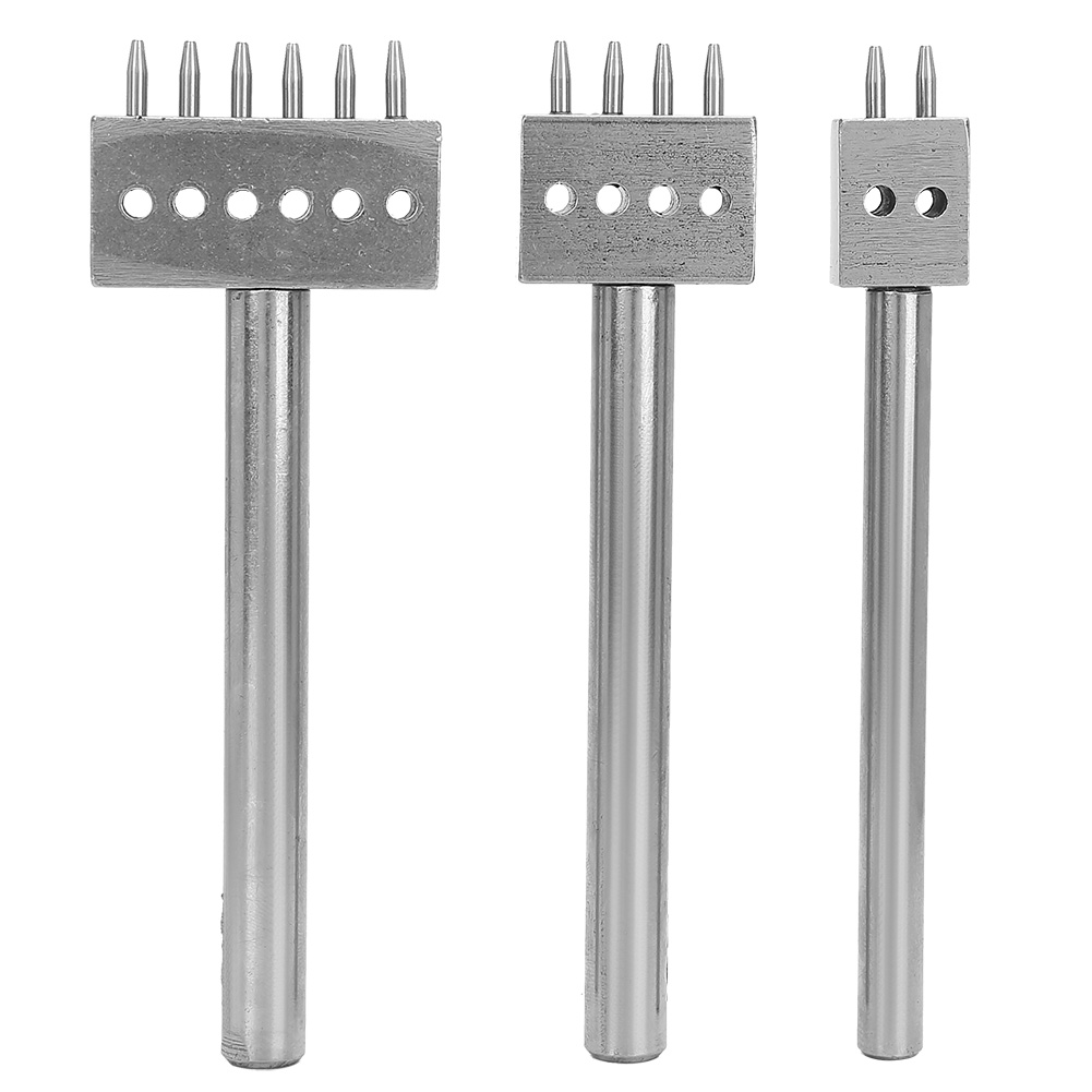 Set Mit 3 Verstellbaren Lochern Für Diy-lederarbeiten, 6-mm-lochstanze (2+4+6), Gürtellocher, Bastelset.