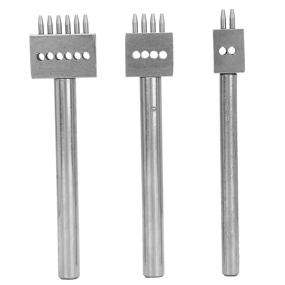 Set Mit 3 Drehbaren Lederlochern Aus Aluminiumlegierung, Gürtellocher (4 Mm, 2+4+6), Diy-bastelwerkzeug