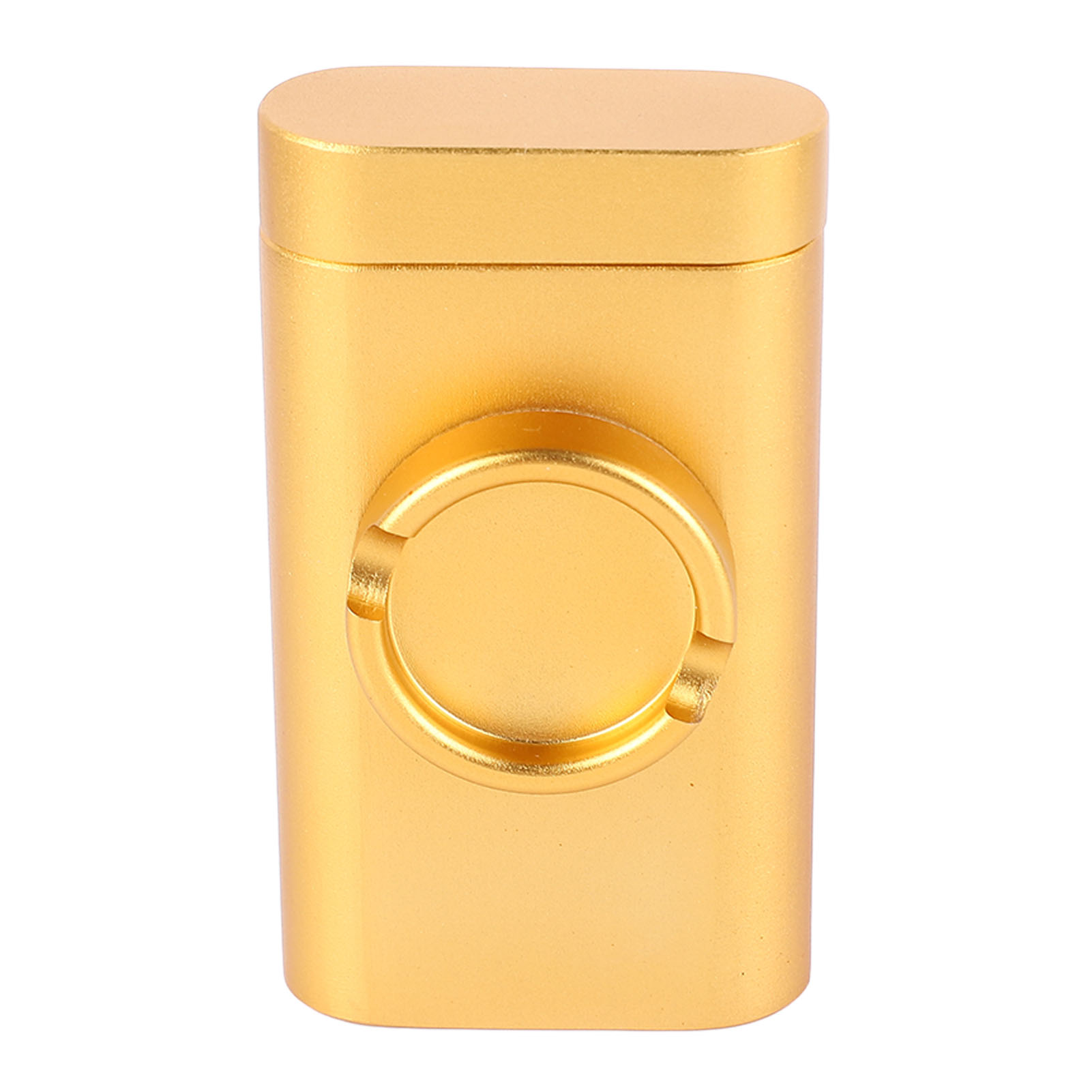 Aufbewahrungsetui Mit Mini-mühle Aus Aluminiumlegierung, Einfache Bedienung, All-in-one-kräutermühle, Handliches Outdoor-zubehör, Gold