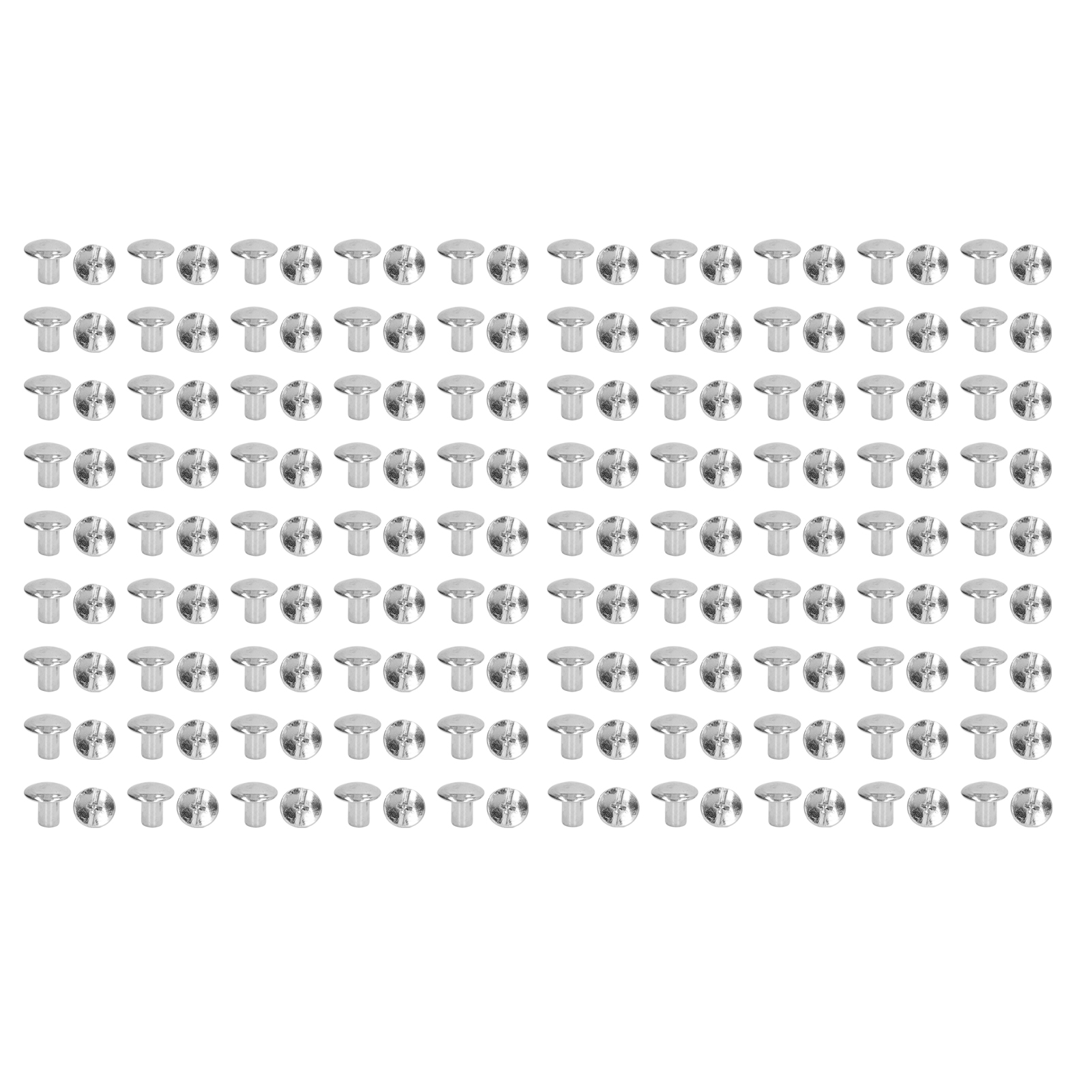Set Mit 90 Umweltfreundlichen Diy-lederbindeschrauben, 10 X 9,5 Mm, Sortiertes Set Silberversilberter Nieten
