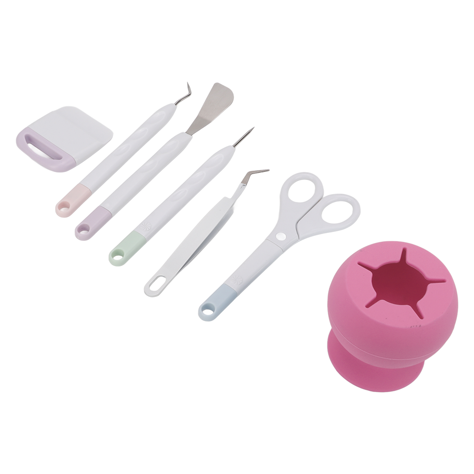 Bastelset Mit Einfach Zu Bedienenden Diy-werkzeugen Und Silikon-aufbewahrungsbox Zum Papierschneiden, Gravieren Und Scrapbooking, Rosa
