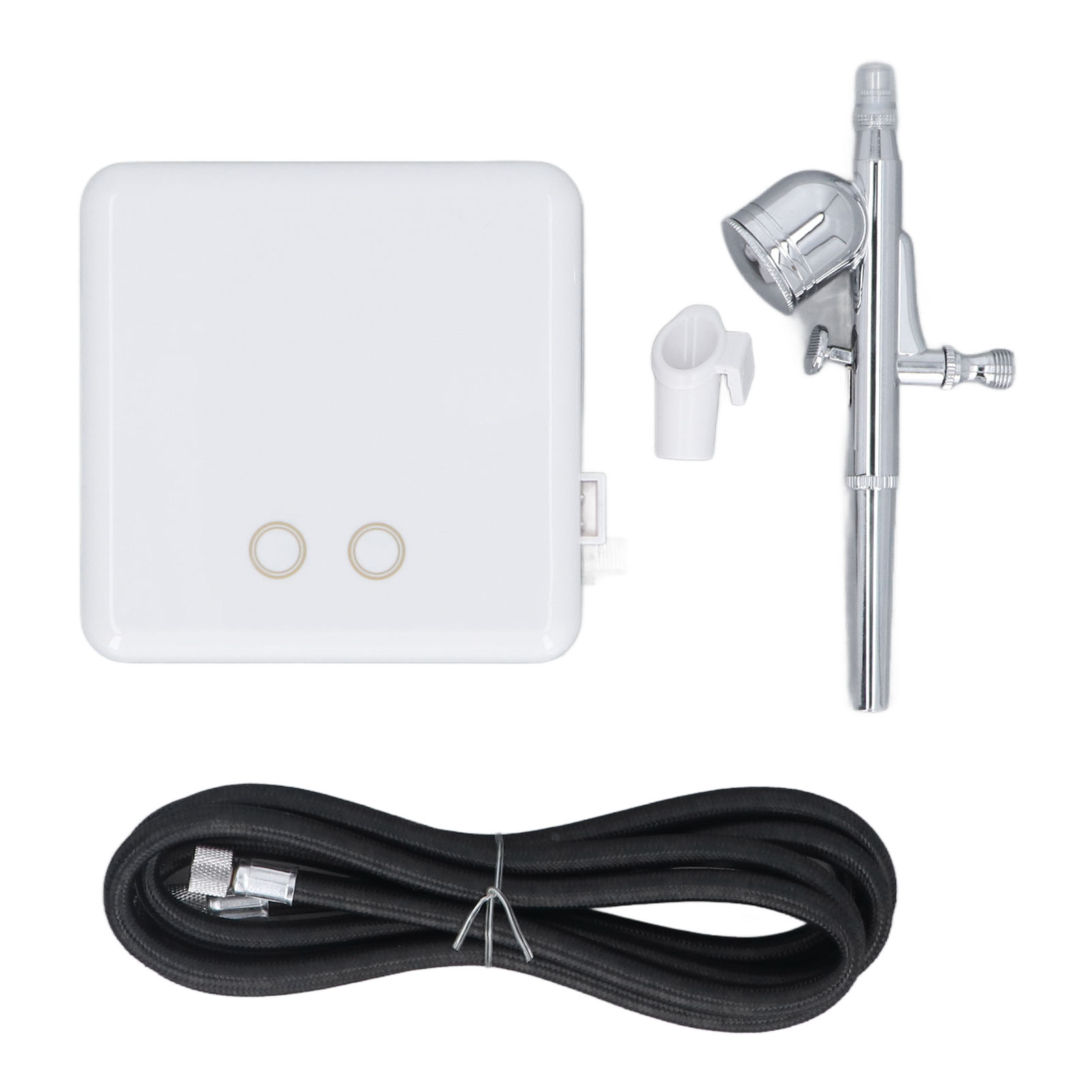 Mini-airbrush-set Mit Doppelfunktion, Weiß, Mit 100-240v Eu-stecker Für Make-up, Malerei, Nagellack Und Tätowierungen