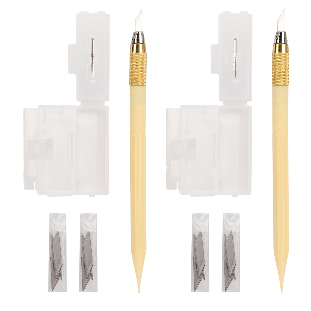 Set Mit 2 Schnitzmessern, Diy-gummistempel, Gravierstift, Sk5-schneidklinge, Schneidwerkzeuge, Beige