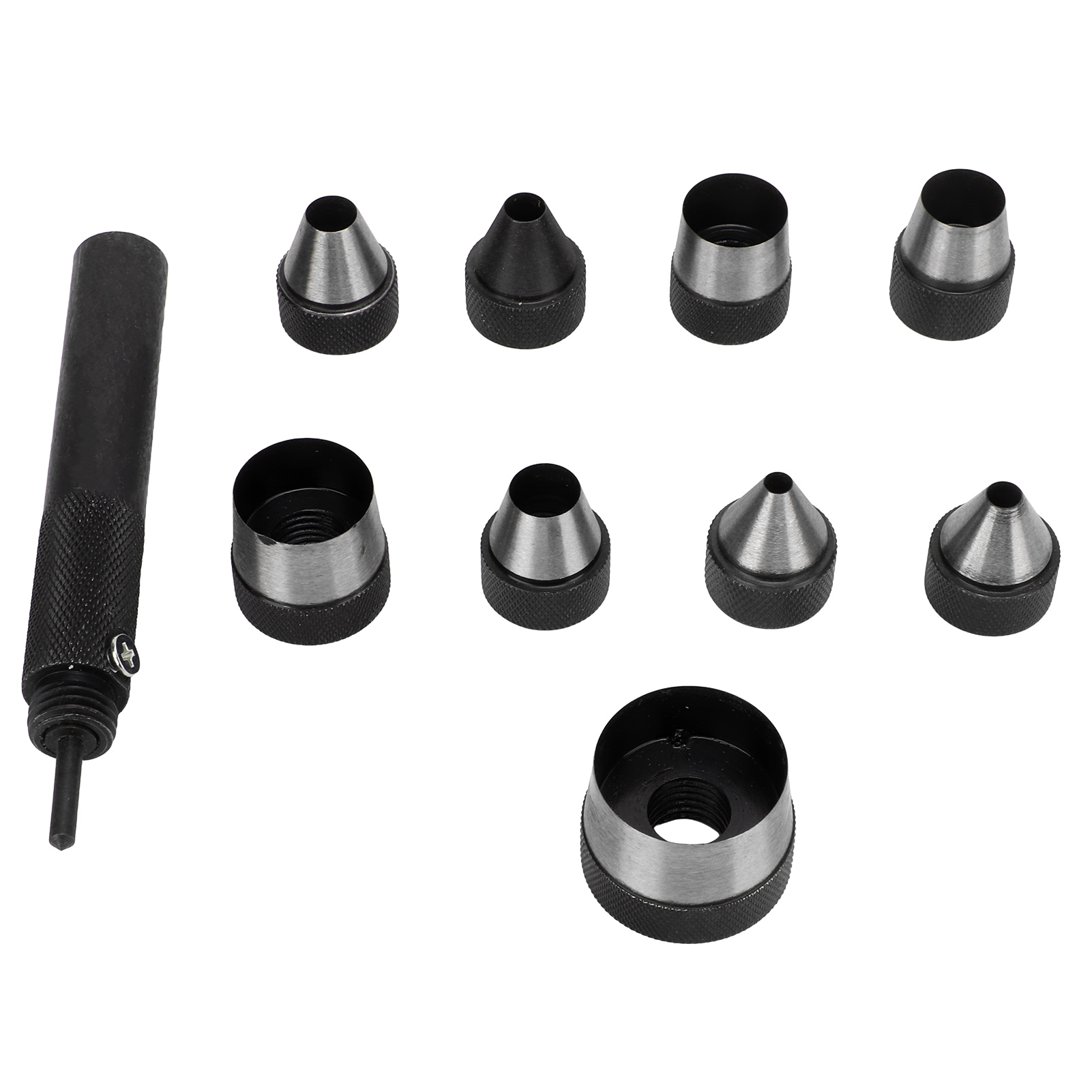 Set Mit 9 Hohlen Ausstechformen Aus Edelstahl, Geräuschlos, Sparsam, Leicht, Tragbar Und Wiederverwendbar Für Leder