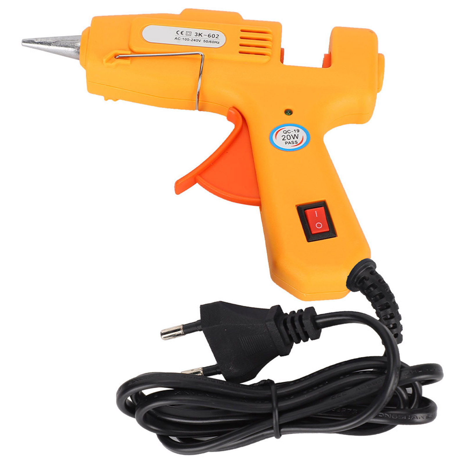 Elektrische Heißklebepistole, 20 W, Profi-werkzeug Für Heimwerker, Mini-größe, Gelb, 100–240 V, Eu-stecker