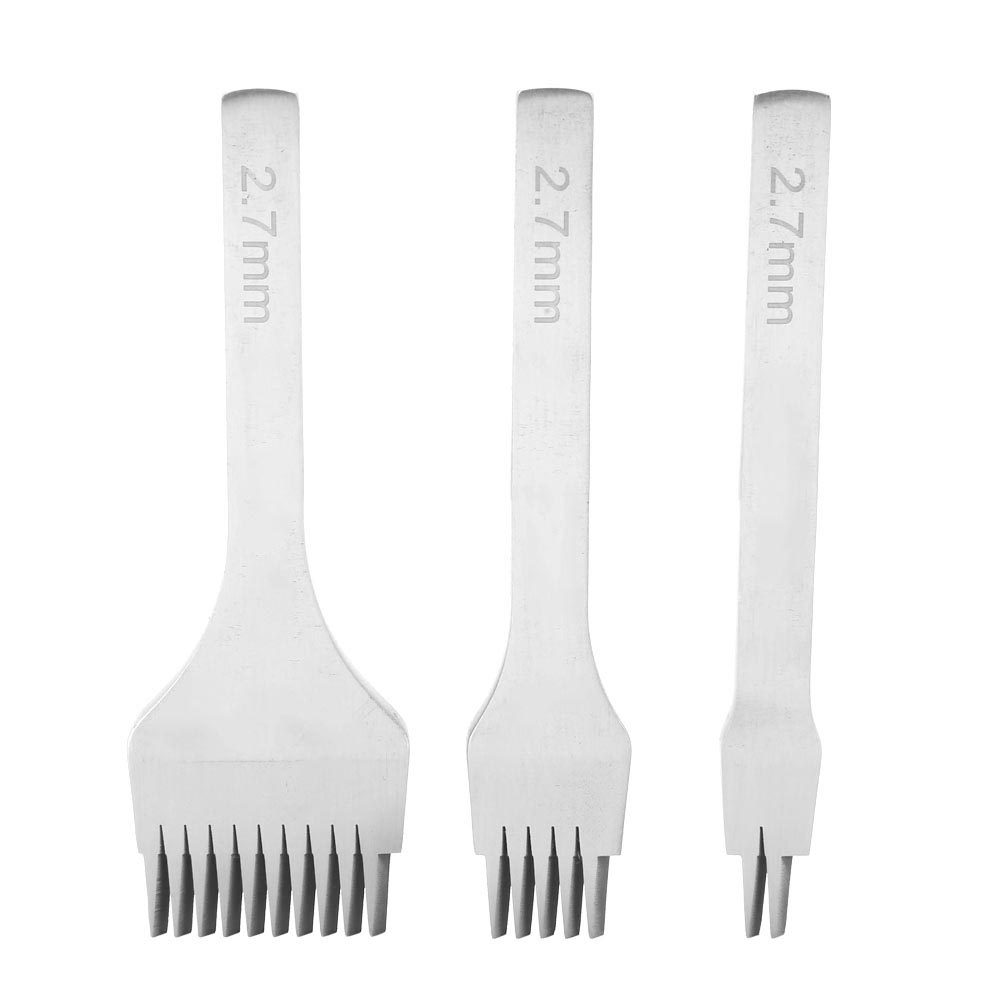 Set Mit 2/5/10 Weißen Stahlahlen Für Leder, Nähahle, 2,7 Mm Bohrer