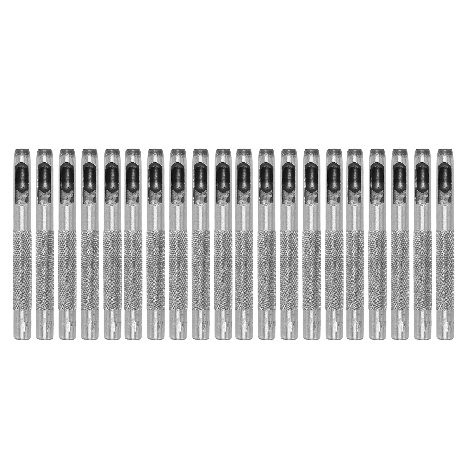 Set Mit 20 Hohlstempeln Aus Kohlenstoffstahl, Robuste Rundstempel Für Leder, Diy-projekte, Gürtel, Stoff, Uhren, 5,5 Mm / 0,22 Zoll