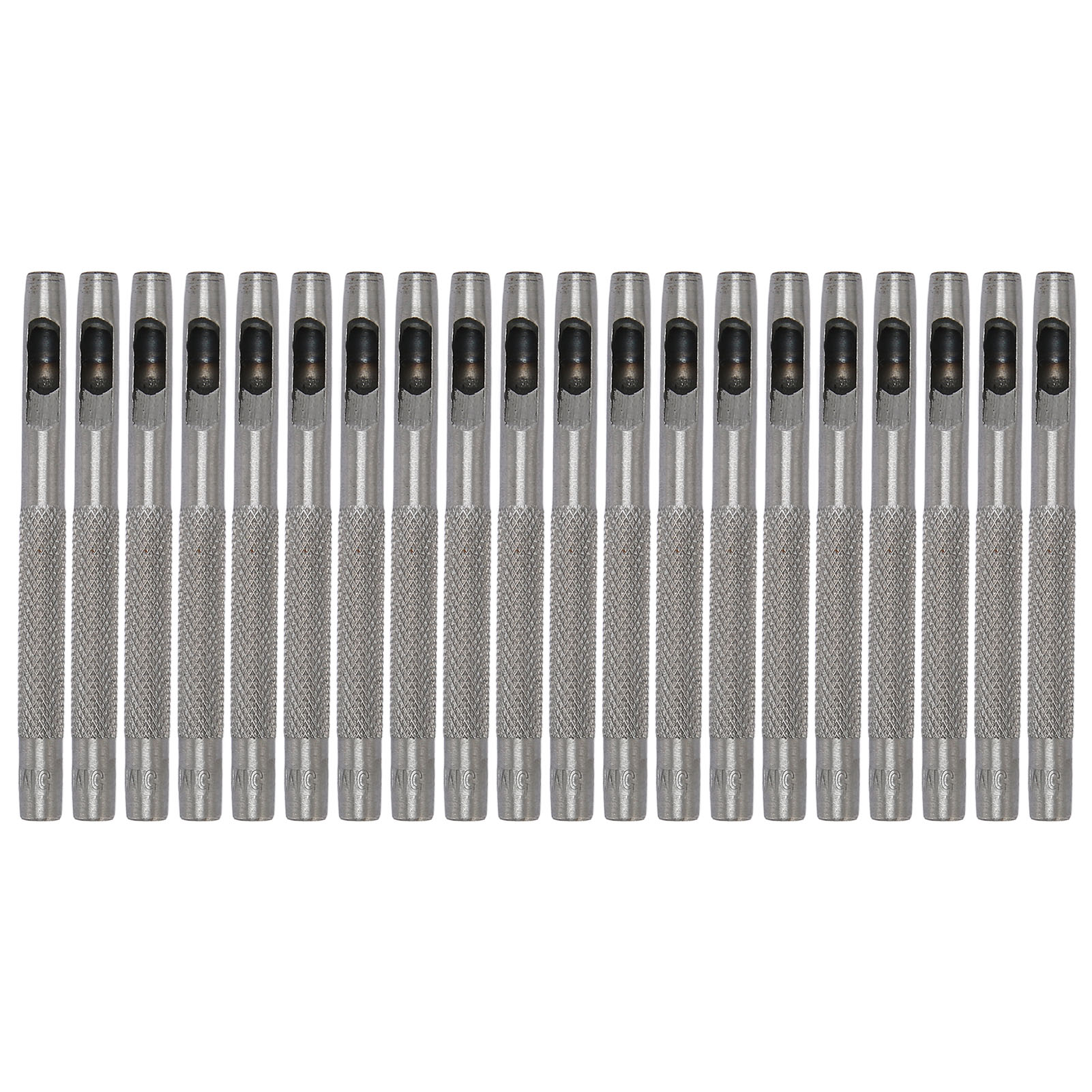 Set Mit 20 Lochern Aus Hochfestem Kohlenstoffstahl Für Leder, Diy-rundlochstanzer Für Gürtel, 5 Mm / 0,20 Zoll