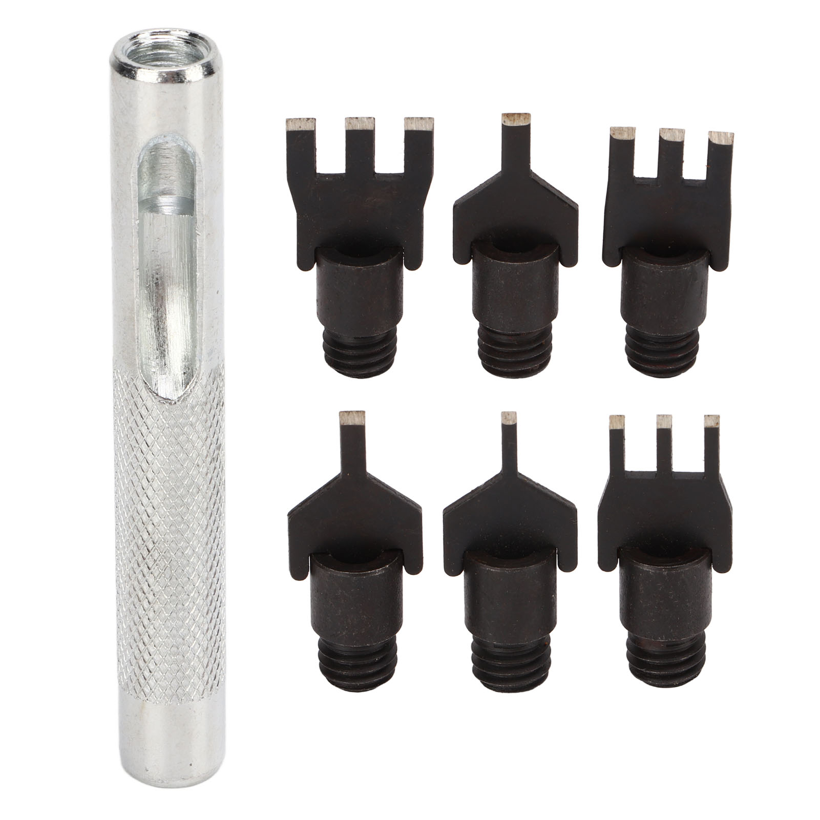 Lederlocher-set Aus Kohlenstoffstahl, Handliches Lochwerkzeug Für Gürtel Und Lederarbeiten, Mit Austauschbarem Zubehör, Diy