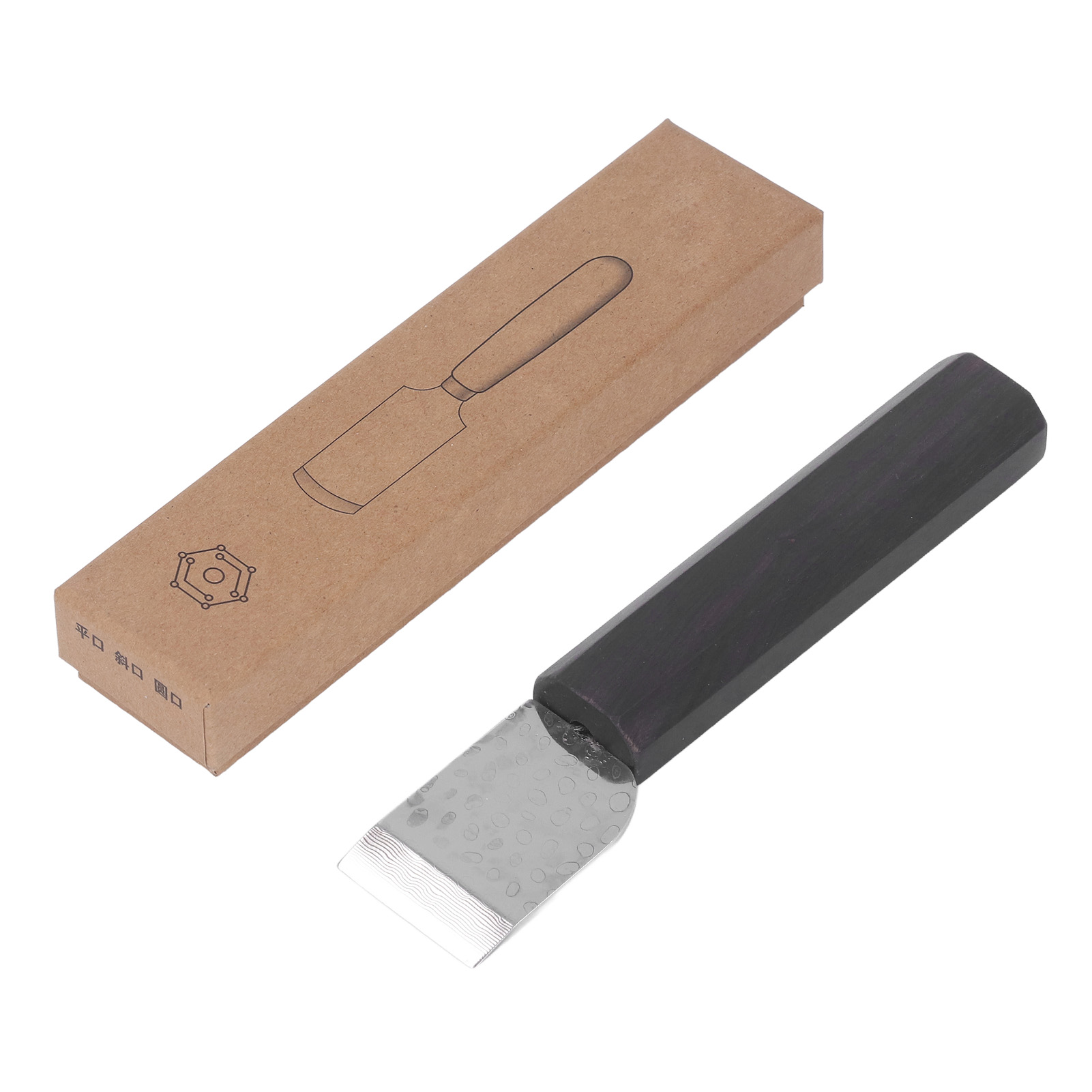 Lederschälmesser Mit Flacher Klinge, Ergonomischem Holzgriff, Diy-schneidwerkzeug Für Handgefertigte Lederarbeiten