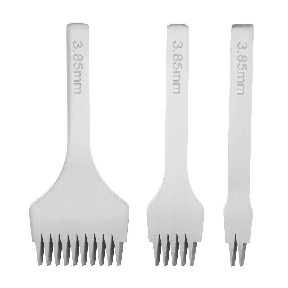 Set Mit 2/5/10 Weißen Stahl-lederlochern, Nähahle, 3,85-mm-lochzange