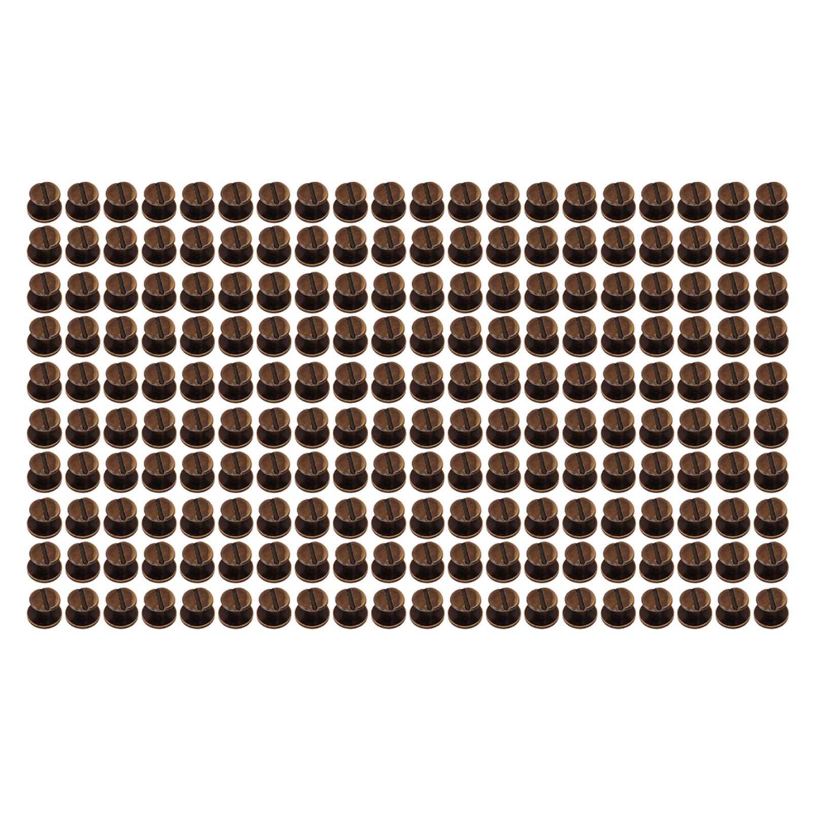 Packung Mit 200 Diy-bindeschrauben (9 X 6,5 Mm) Für Galvanisierte Lederuniformen, Sortiertes Bronzenieten-set