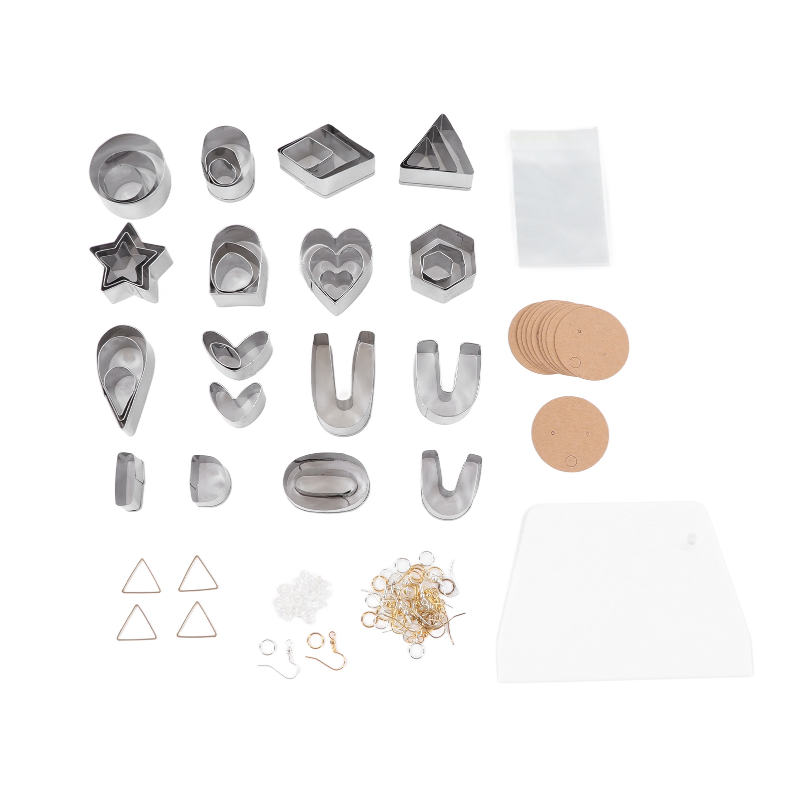 Set Mit 30 Runden Ausstechformen Aus Polymerclay Zur Herstellung Von 60 Ohrringen, Diy-werkzeug Mit Aufbewahrungstaschen, Schmuckzubehör