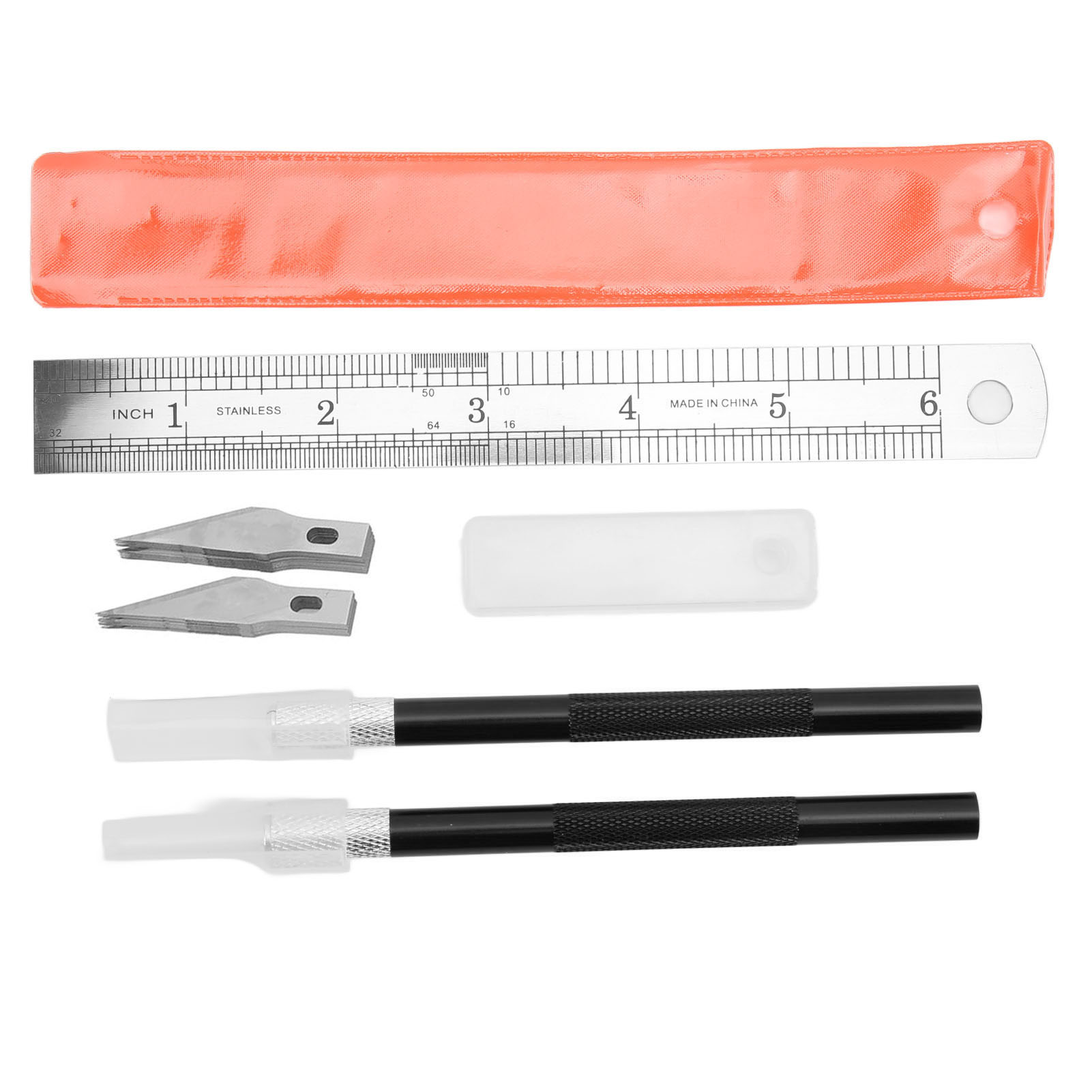 Exacto-messerset Zum Schneiden Von Kunstwerken, Schablonen Und Linealen 20 Klingen Für Diy-skizzenbuch- Und Schnitzwerkzeuge Schwarzes Klingenset