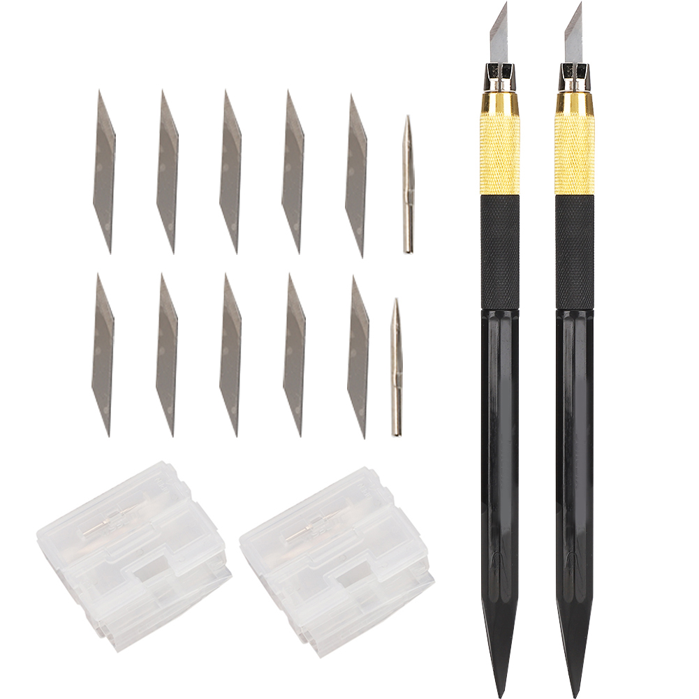 Set Mit 2 Stempelschnitzmessern, Graviermesser, Schneidewerkzeug Für Scrapbooking Und Diy-projekte