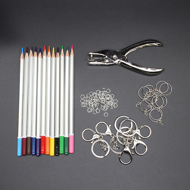 Set Mit Hitzeschrumpfenden Folien Für Buntstifte, Einfach Anzuwenden, Diy-heimpackung, Stiftlocher