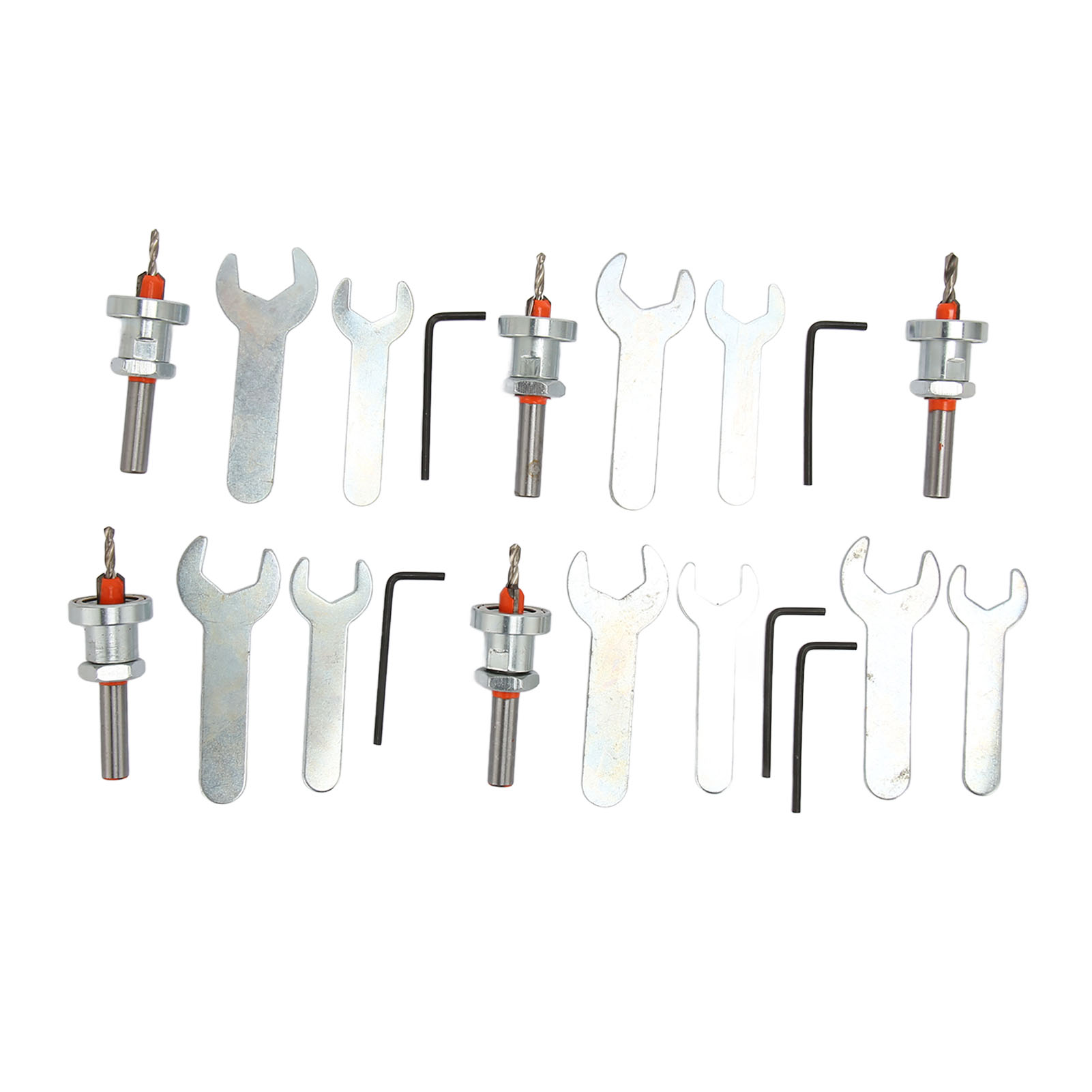 Set Mit 5 Verstellbaren Lamellenfräsern Mit Tiefenanschlag Zum Bohren Von Holz Und Für Holzverbindungen, Für Saubere Und Präzise Löcher