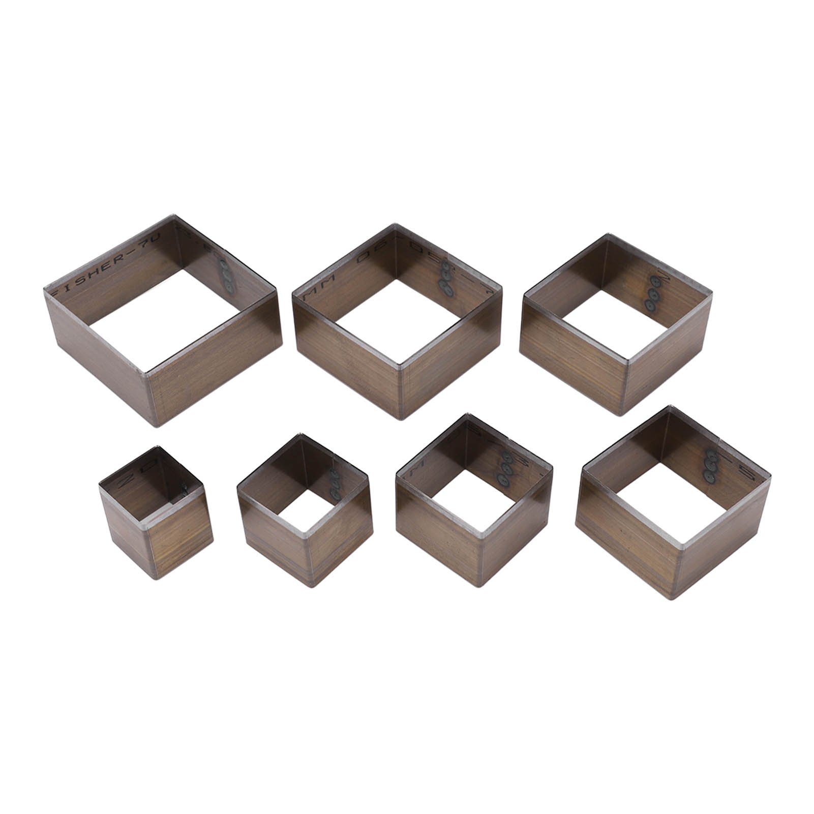 7-teiliges Lochstanzen-set Mit Hohlquadratdesign, Aus Hochkohlenstoffhaltigem Stahl, Multifunktional, Verschleißfest Und Langlebig