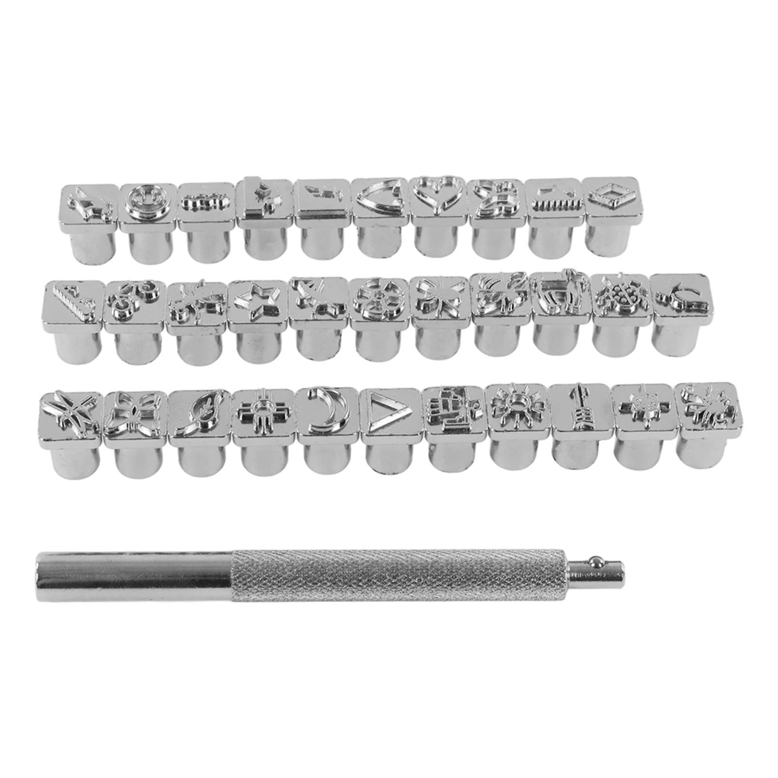 Set Mit 6 Lederlochern Aus Edelstahl, Filigrane Muster, Prägewerkzeuge Für Lederarbeiten