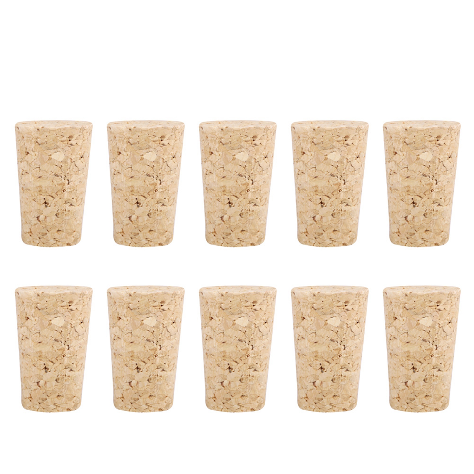 10-teiliges Set Naturkorken, Konische Holzstopfen Für Bierflaschen, 20 X 15 X 35 Mm