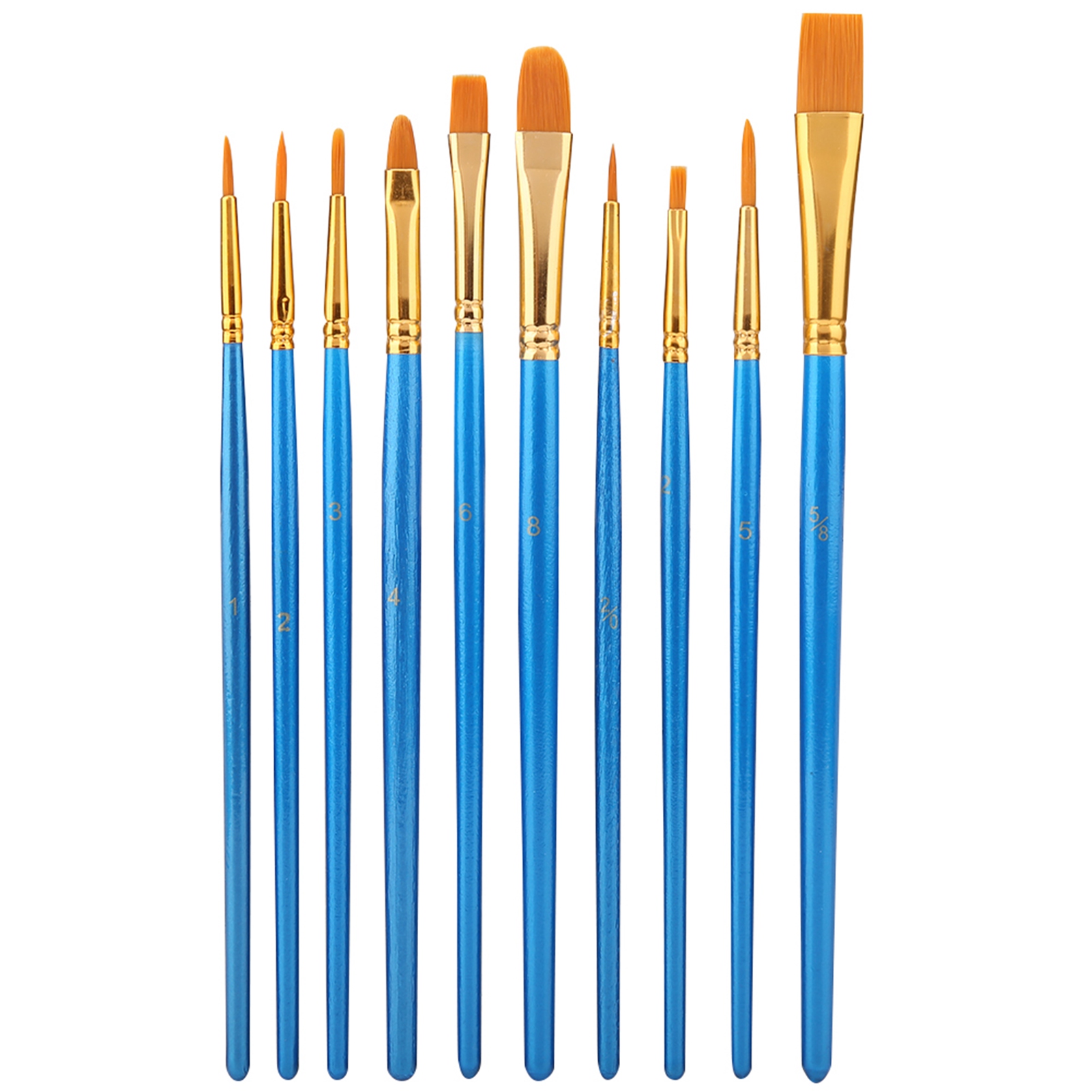 Set Mit 10 Kinderpinseln, Nylonborsten, Kunst- Und Aquarellmalset