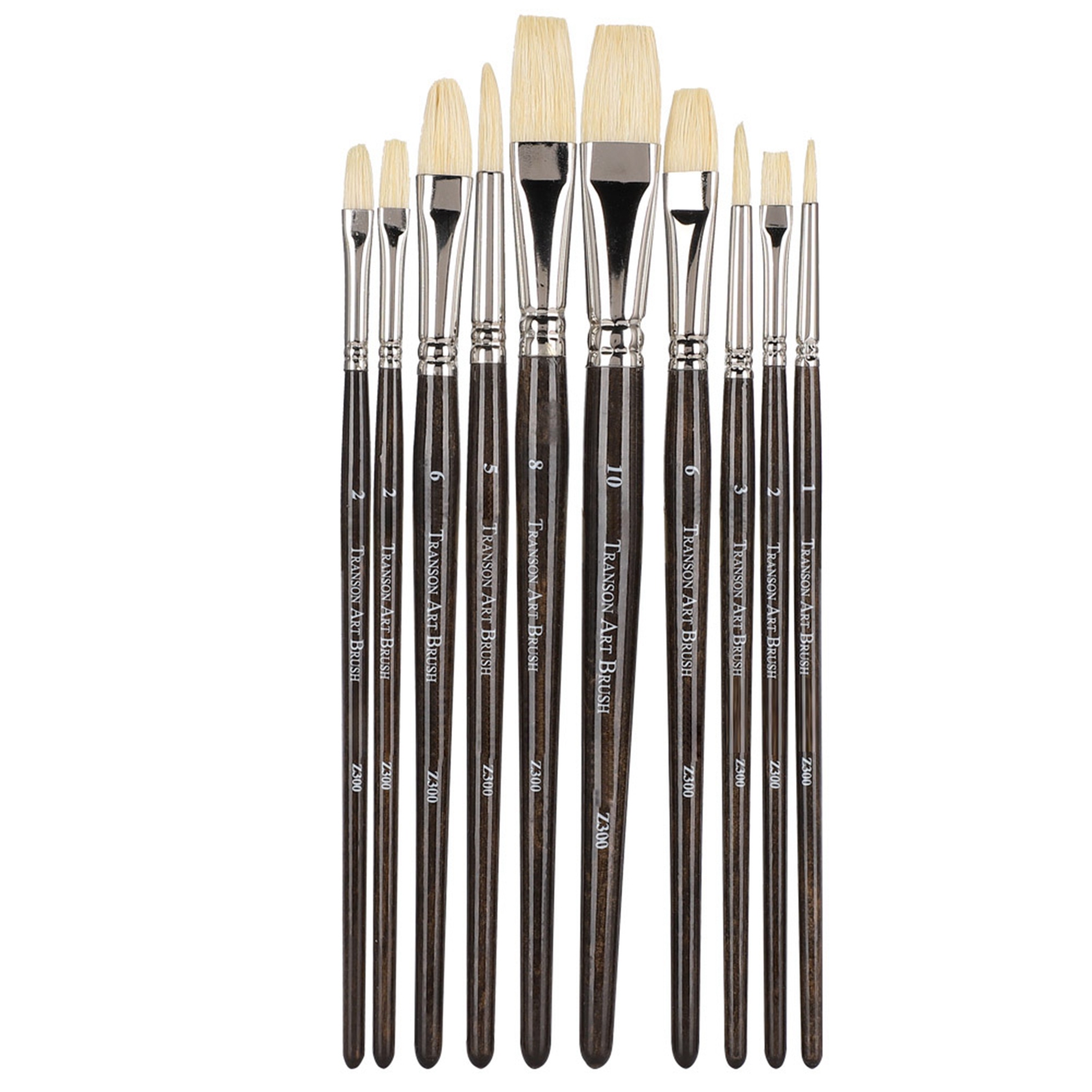 Set Mit 10 Braunen Pinseln Mit Uv-schutz, Für Gouache, Aquarell, Zeichnen Und Künstlerbedarf