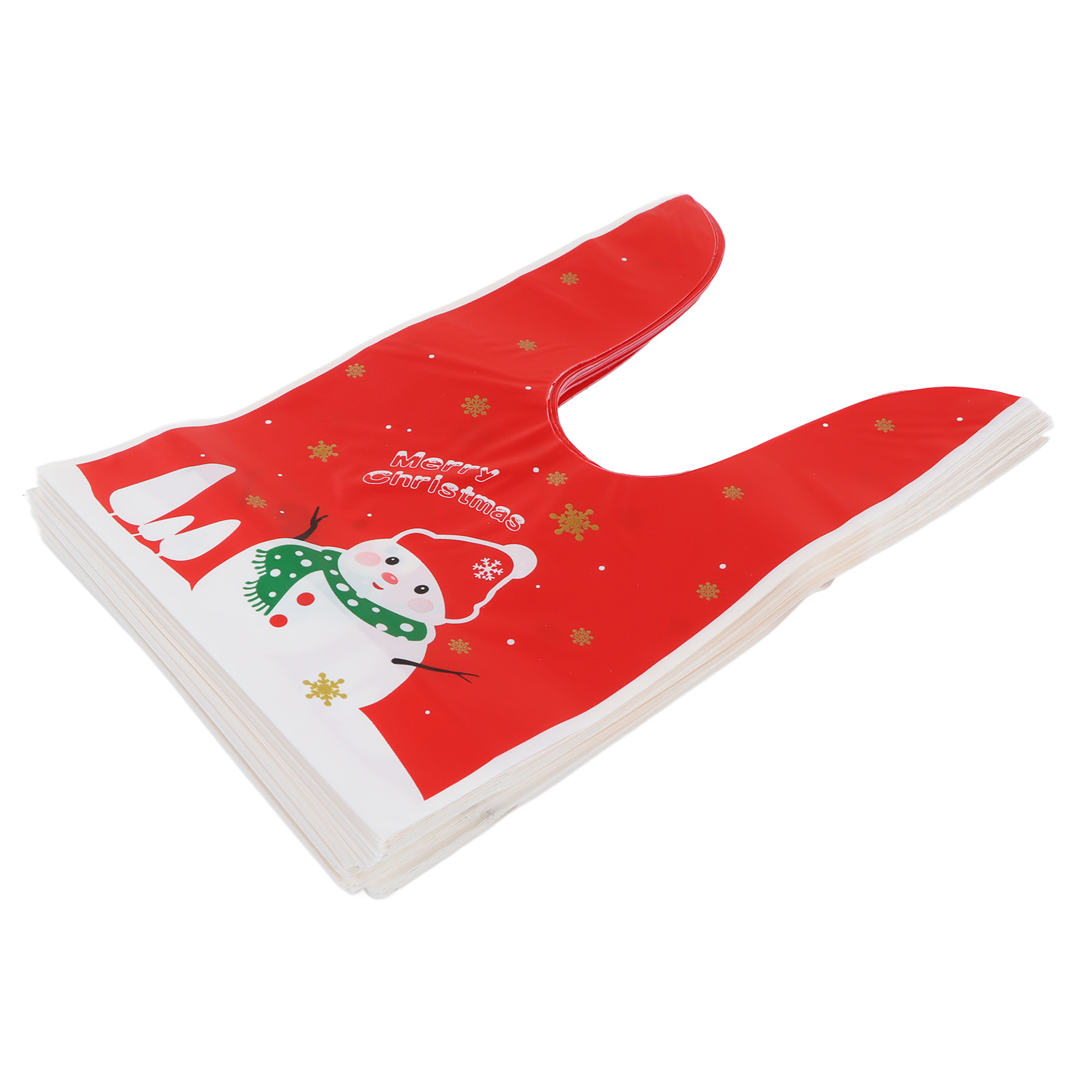 100er-pack Weihnachtsgeschenktüten, Hübsch, Lebensmittelecht, Umweltfreundlich, Wiederverwendbar, Für Kekse, Süßigkeiten, Schokolade, Schneemann
