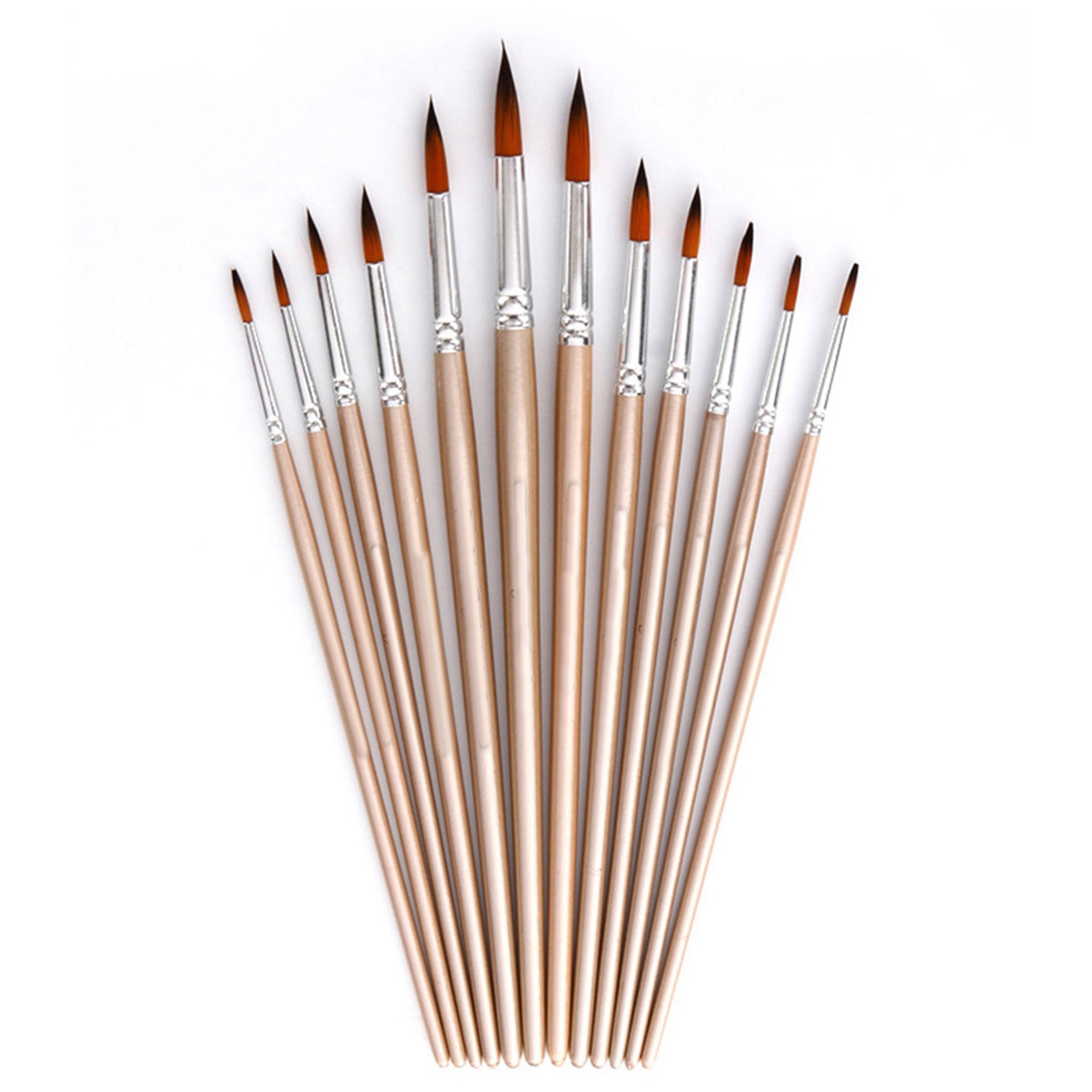 12-teiliges Nylon- Und Wollpinselset Für Aquarell- Und Acrylmalerei, Spezial-künstlerwerkzeugset